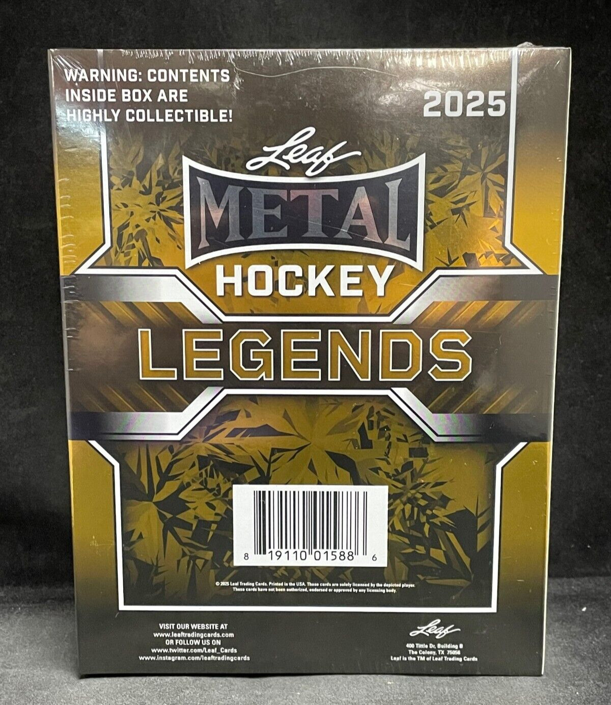 2025 Leaf Metal Legends Hockey Hobby Box NEW