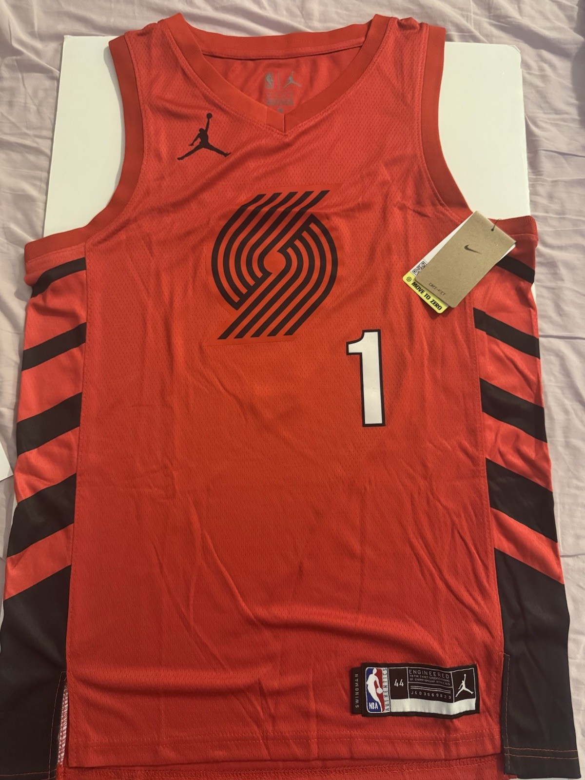Anfernee Simons Signed Portland Trail Blazers #1 NBA Basketball Jersey JSA COA