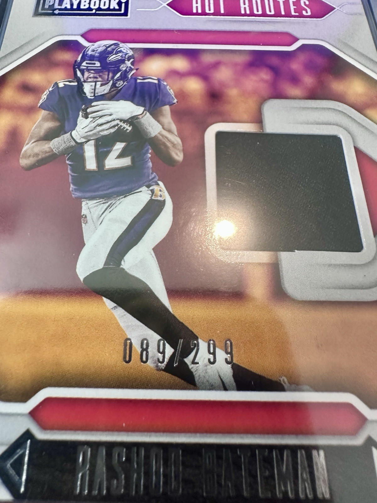 2011 Panini Playbook Hot Routes Rashod Bateman #HR-RB Patch /299 Ravens