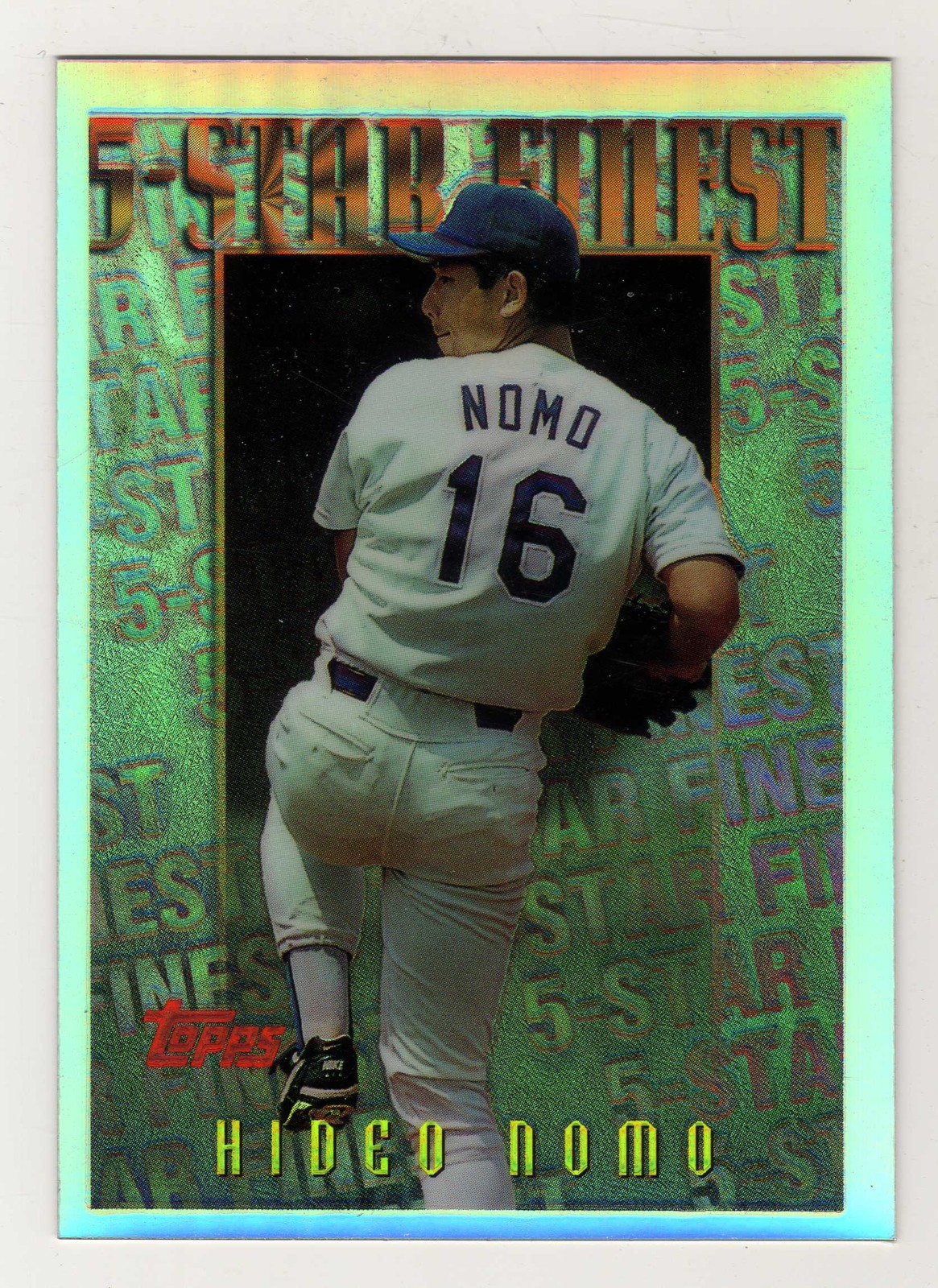 1996 Topps Mystery Finest Refractor #22 Hideo Nomo Dodgers BV$15 Insert