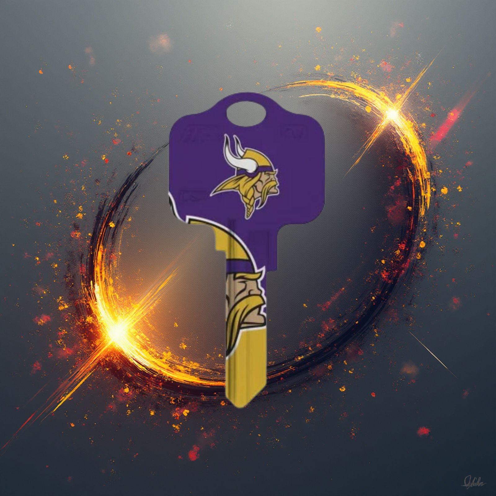 Officially Licensed NFL Football Team House Key Blank, Kwikset Schlage