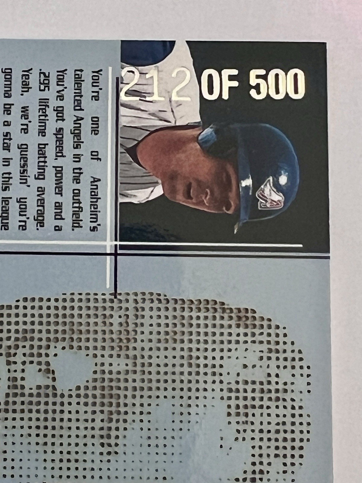 1999 Skybox Molten Metal – Heavy Metal Fusion Darin Erstad #4F Sterling /500