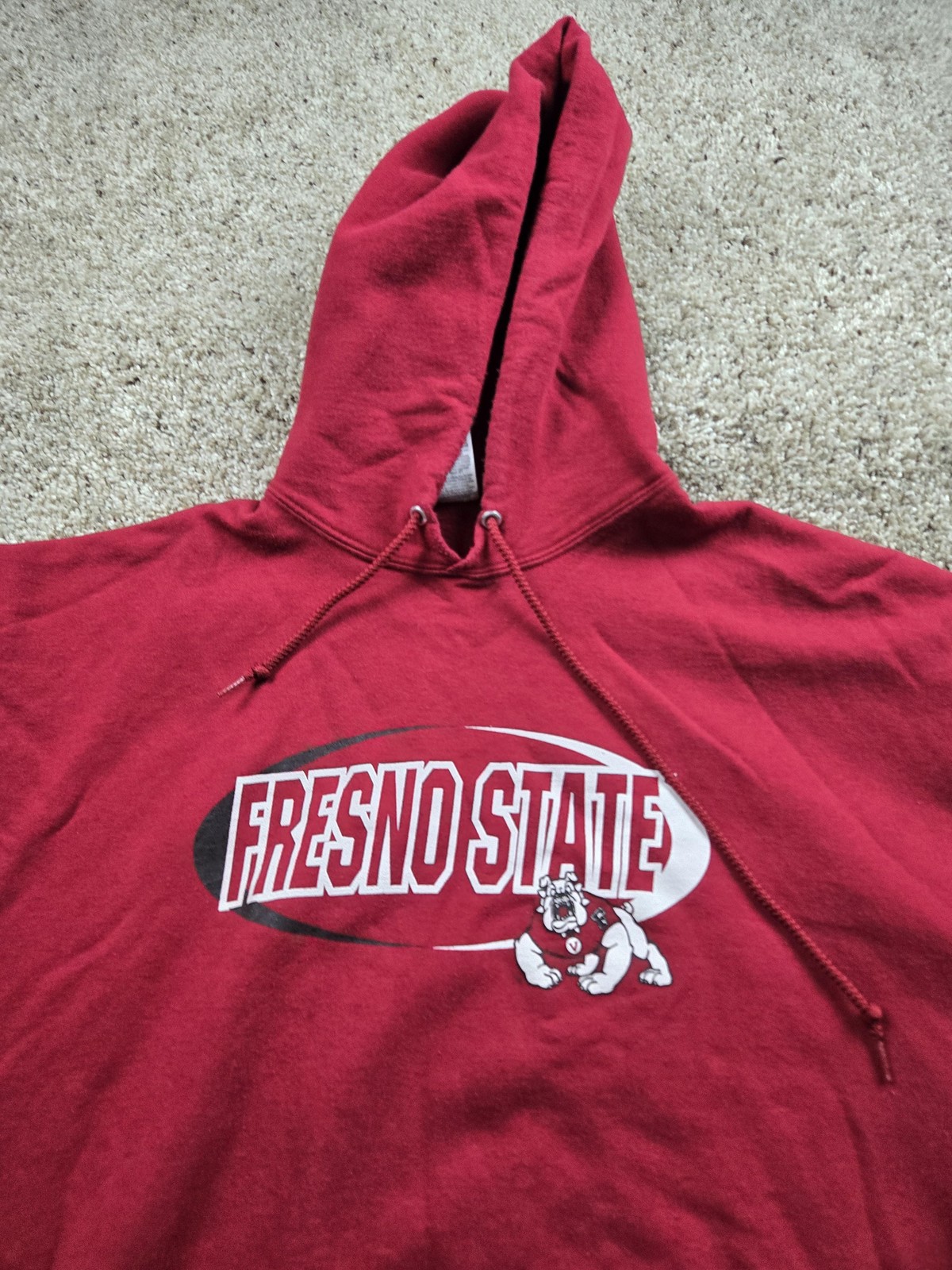 Vintage Fresno State Bulldogs Hoodie Sweatshirt Mens 2XL NCAA Football Jerzees