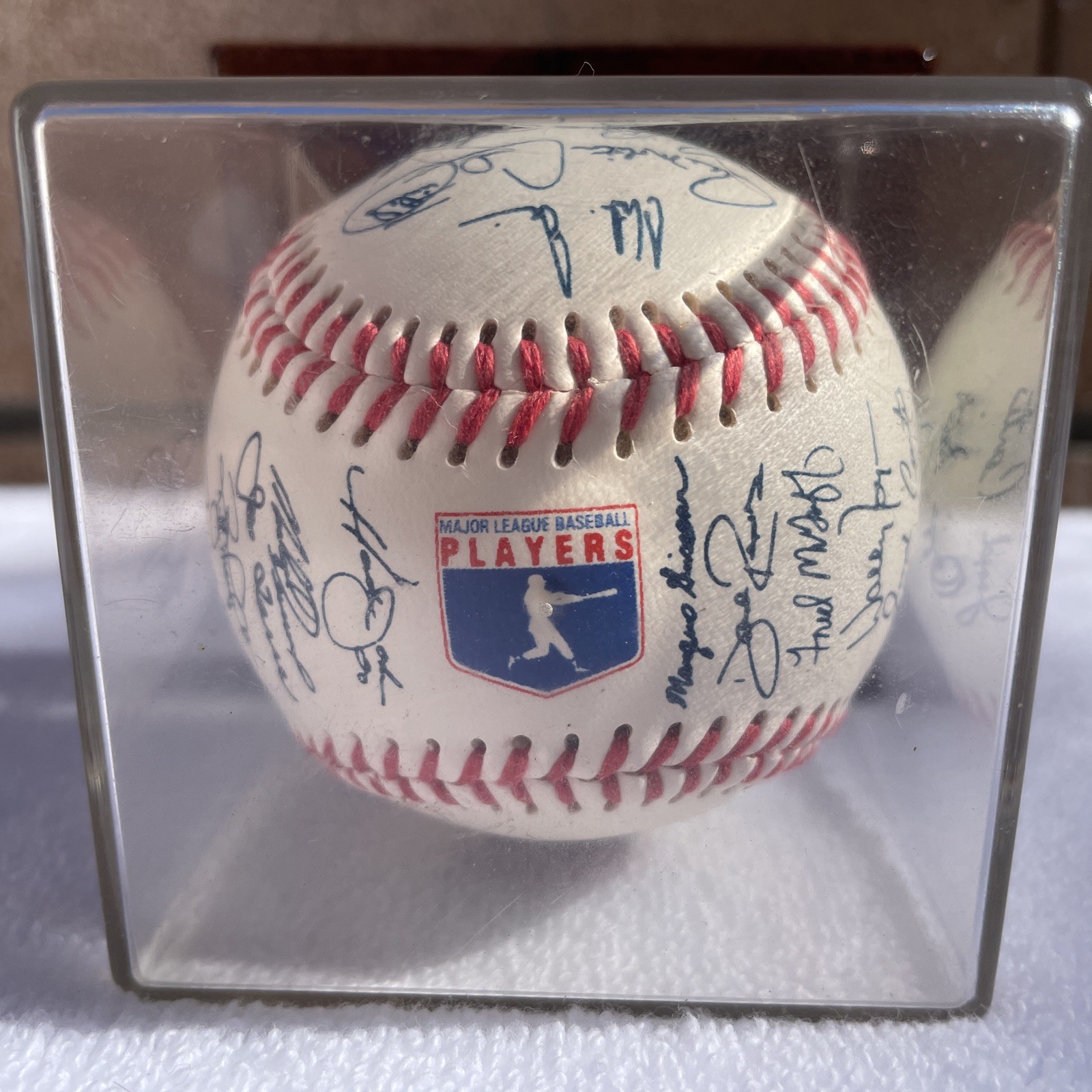 Autographed Baseball Multi Signed MLB Coaches Caring Team Athletes Crest