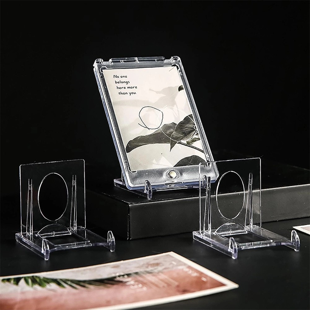 1-100 pcs Clear Acrylic Trading Card Stands Sports Cards Display Holder