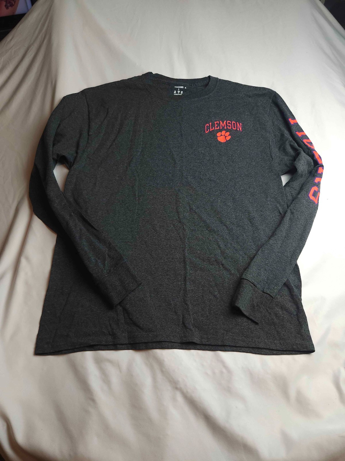 Champion Clemson Tigers T-Shirt Mens Large Dark Heather Gray College Sport NCAA