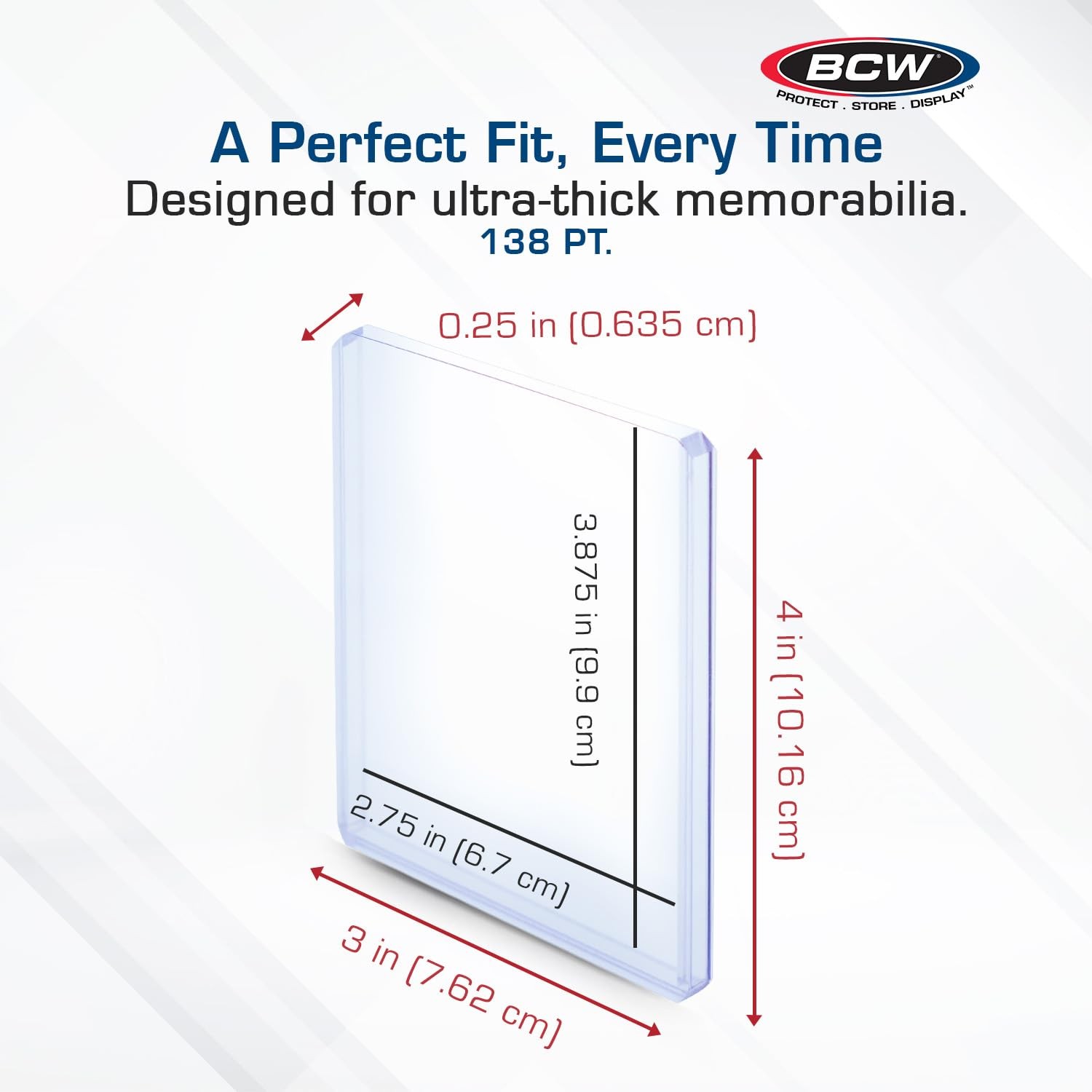 BCW Thick 138PT Card Top Load Holder (Pack of 10), 3 x 4