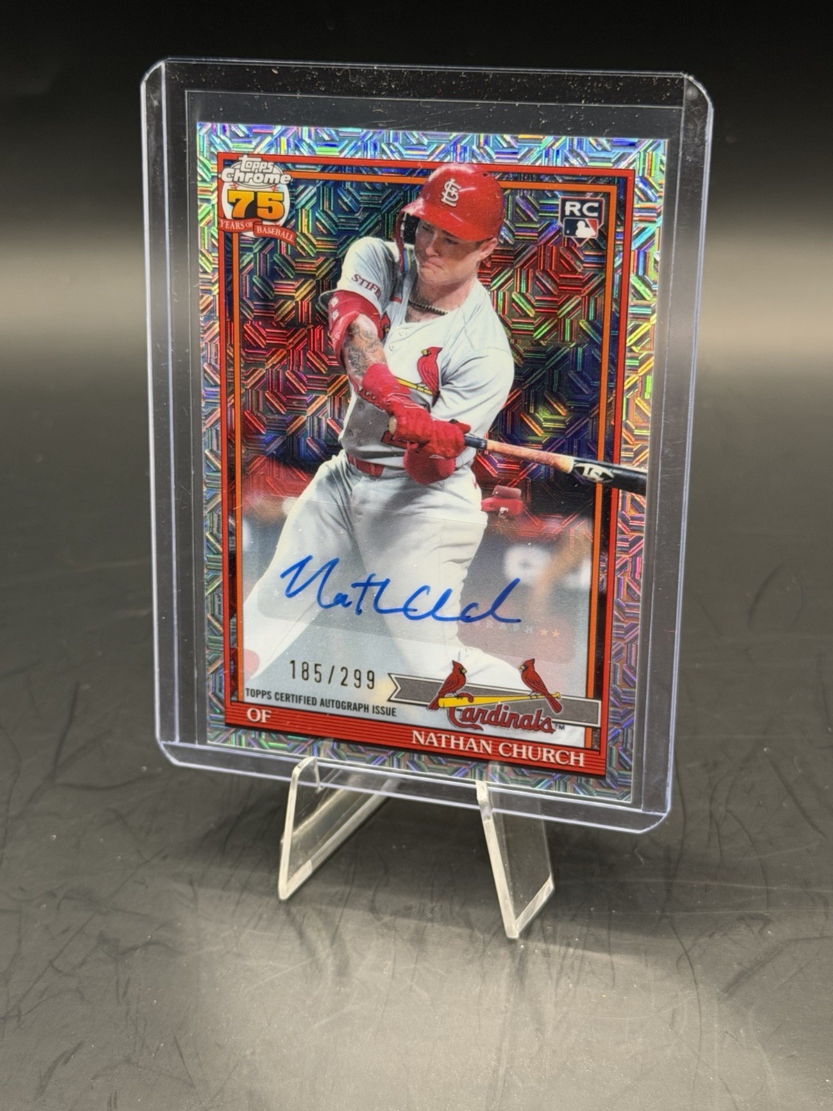 2026 Topps Nathan Church 1991 Chrome Auto Silver Pack Mojo /299 RC Cardinals