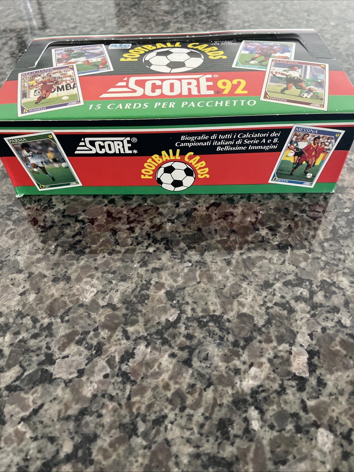 1992 Score Italian Football Cards Box – Serie A/B Soccer – 15 Cards Per Pack!