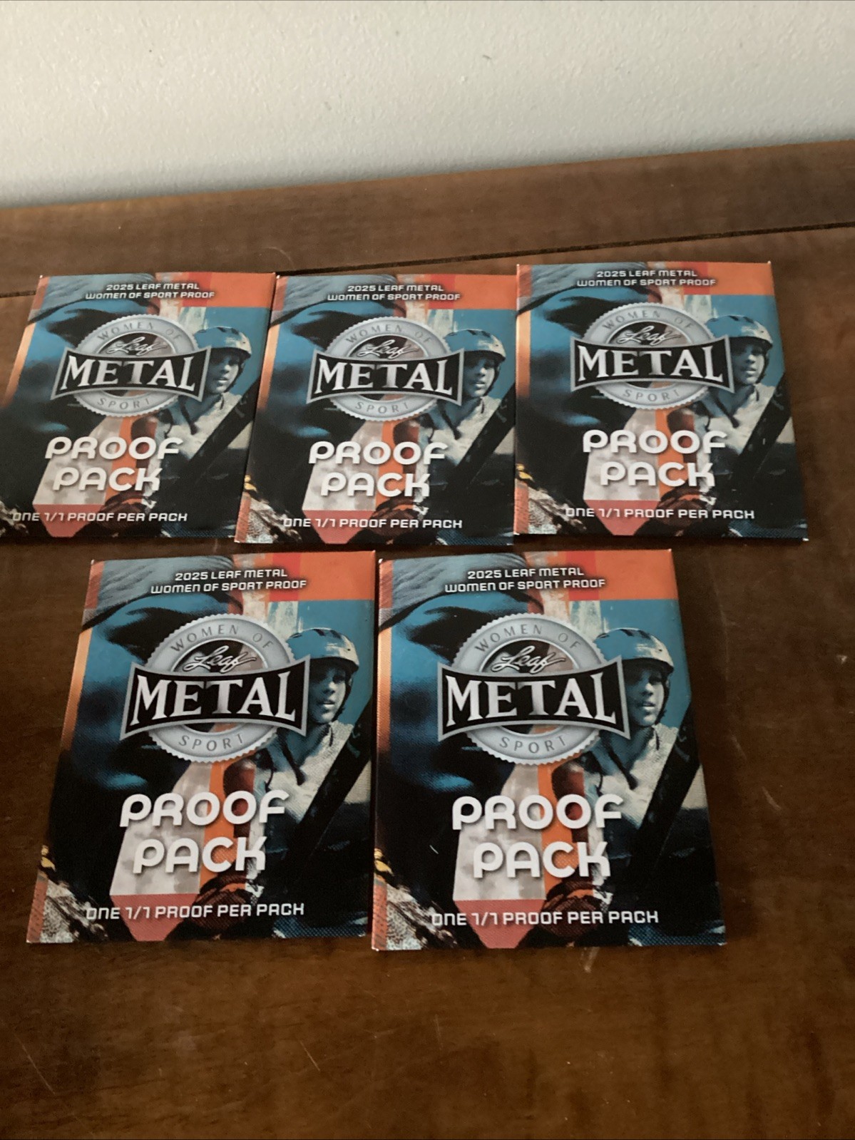 5 Unopened 2025 Leaf Metal Women of Sport 1/1 Proof Packs