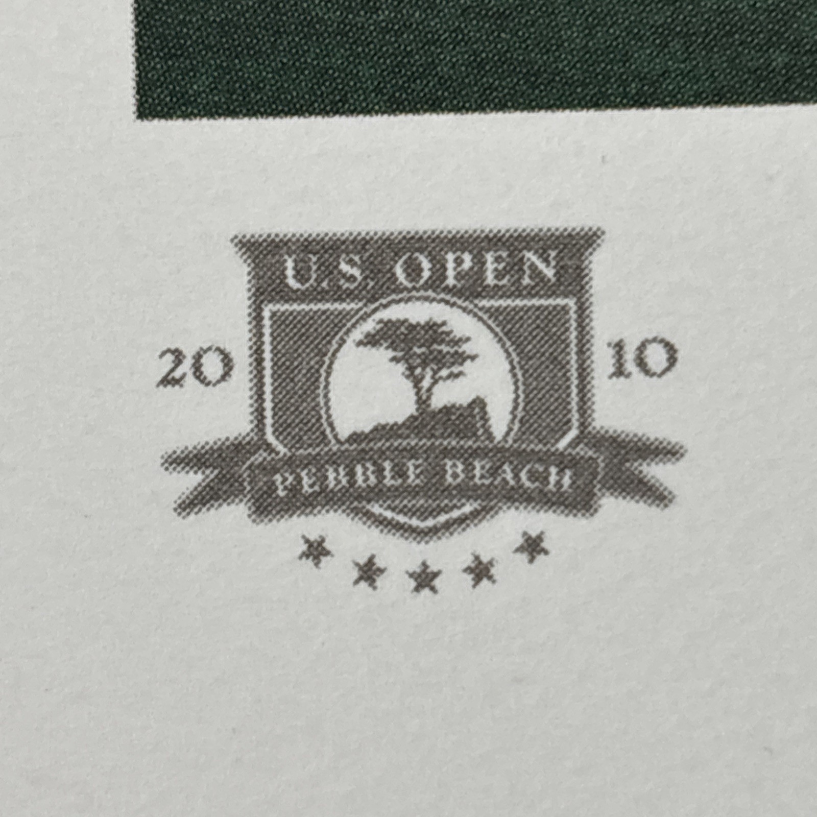 Letter & Print For USGA Members 7th Hole Pebble Beach 2010 US Open 10.5” x 5.5”