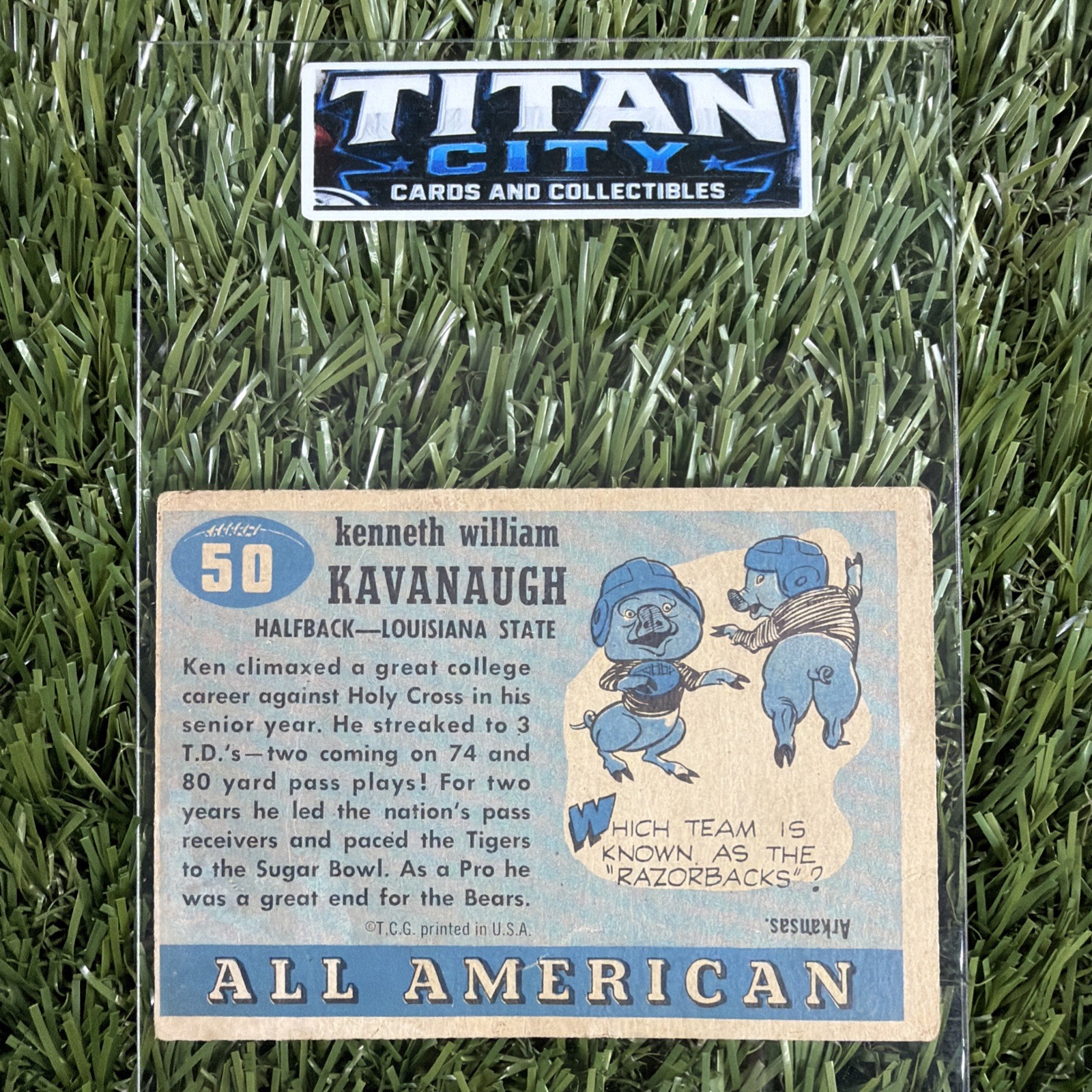 KEN KAVANAUGH 1955 Topps All American #50 VG Louisiana State