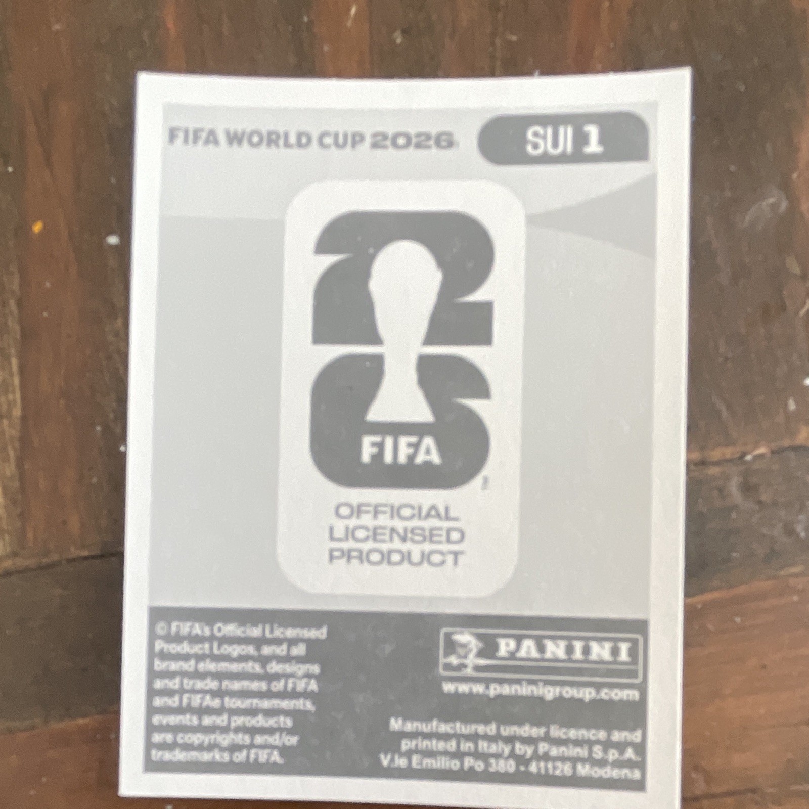 Panini FIFA World Cup 2026 Switzerland Official Licensed Product Logo SUI 1