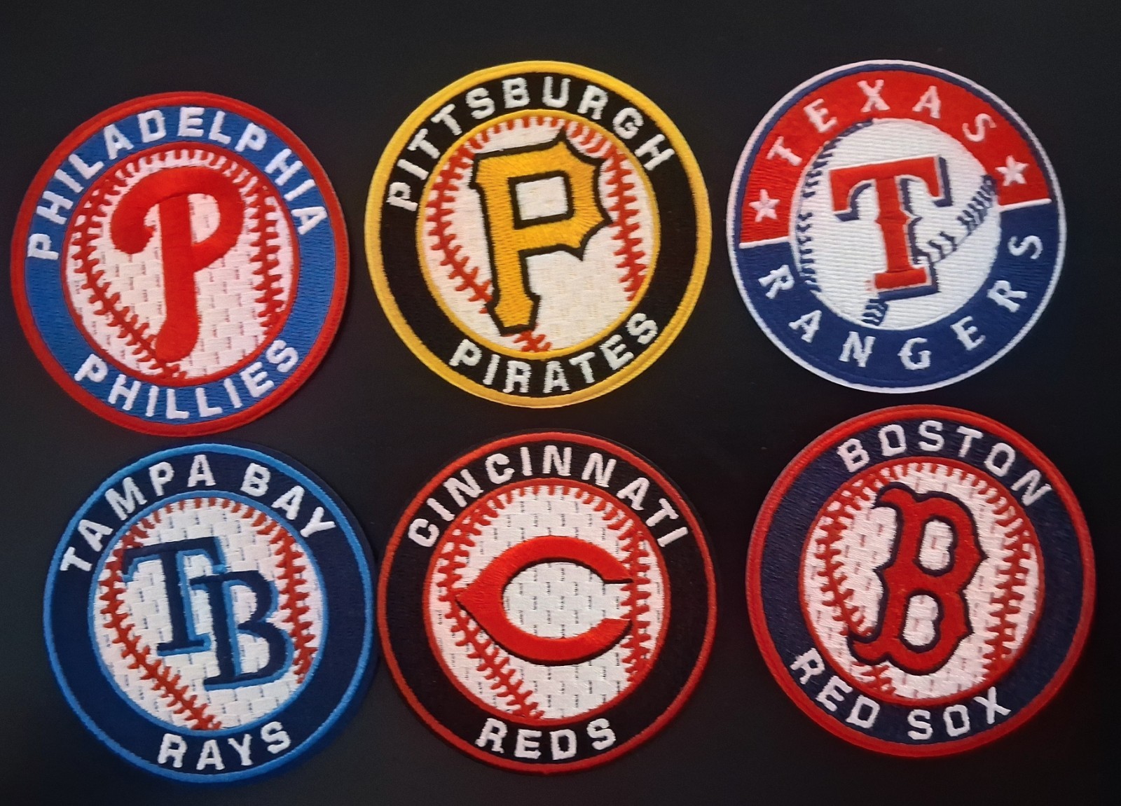 All 30 MLB Team Logos Iron On Patches Round 3″ in Diameter