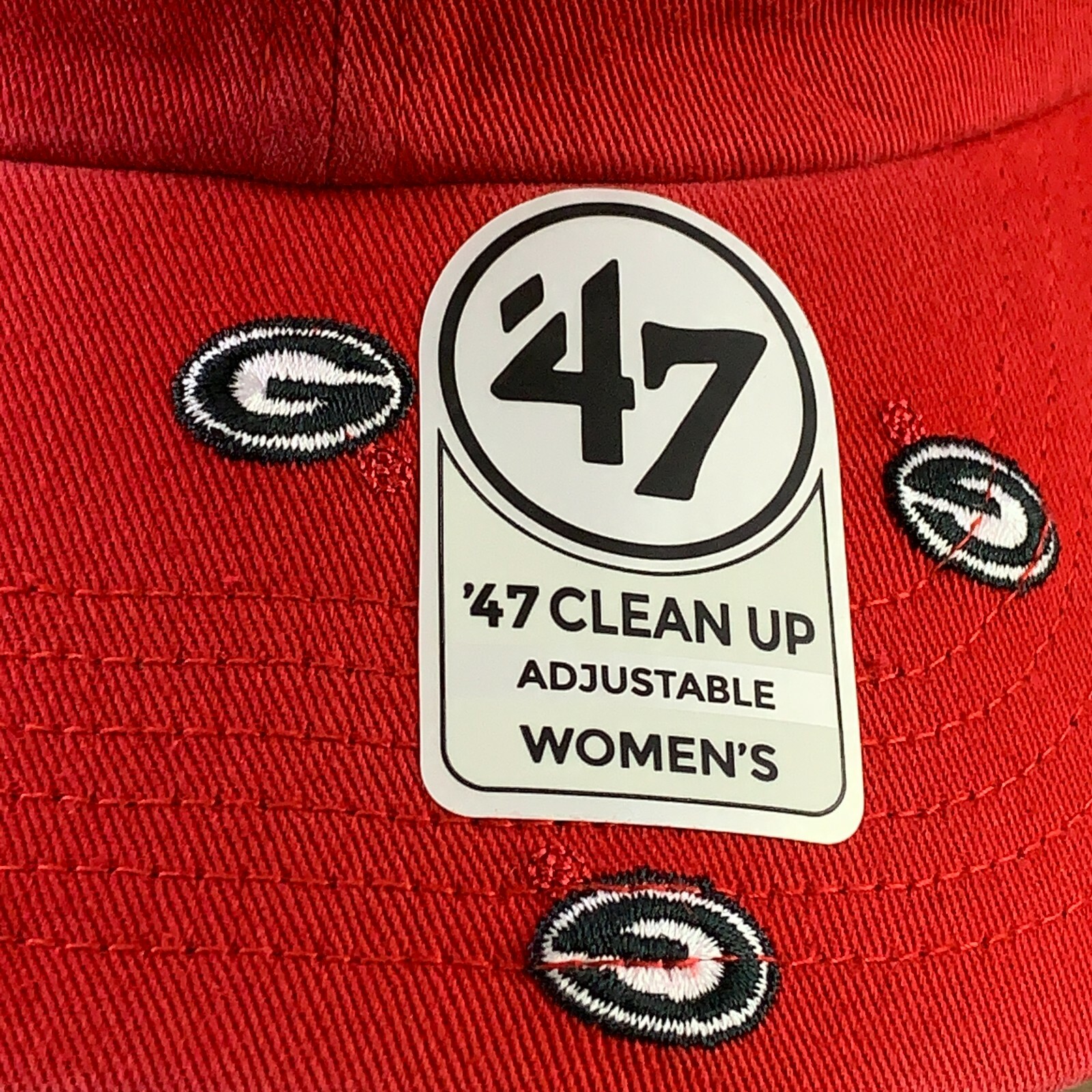 ’47 Clean Up Women’s One Size Red Georgia Bulldogs Confetti Strap Back Hat NWT