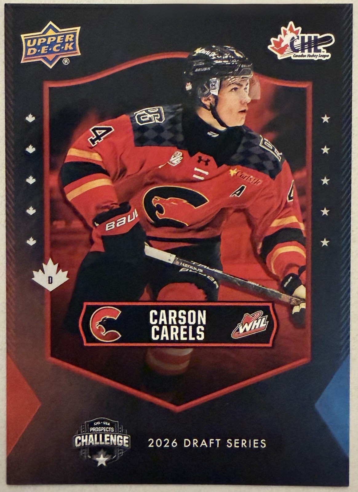 Carson Carels 2025 Upper Deck Chl USA Prospects Challenge #PC-CC Red (RC)