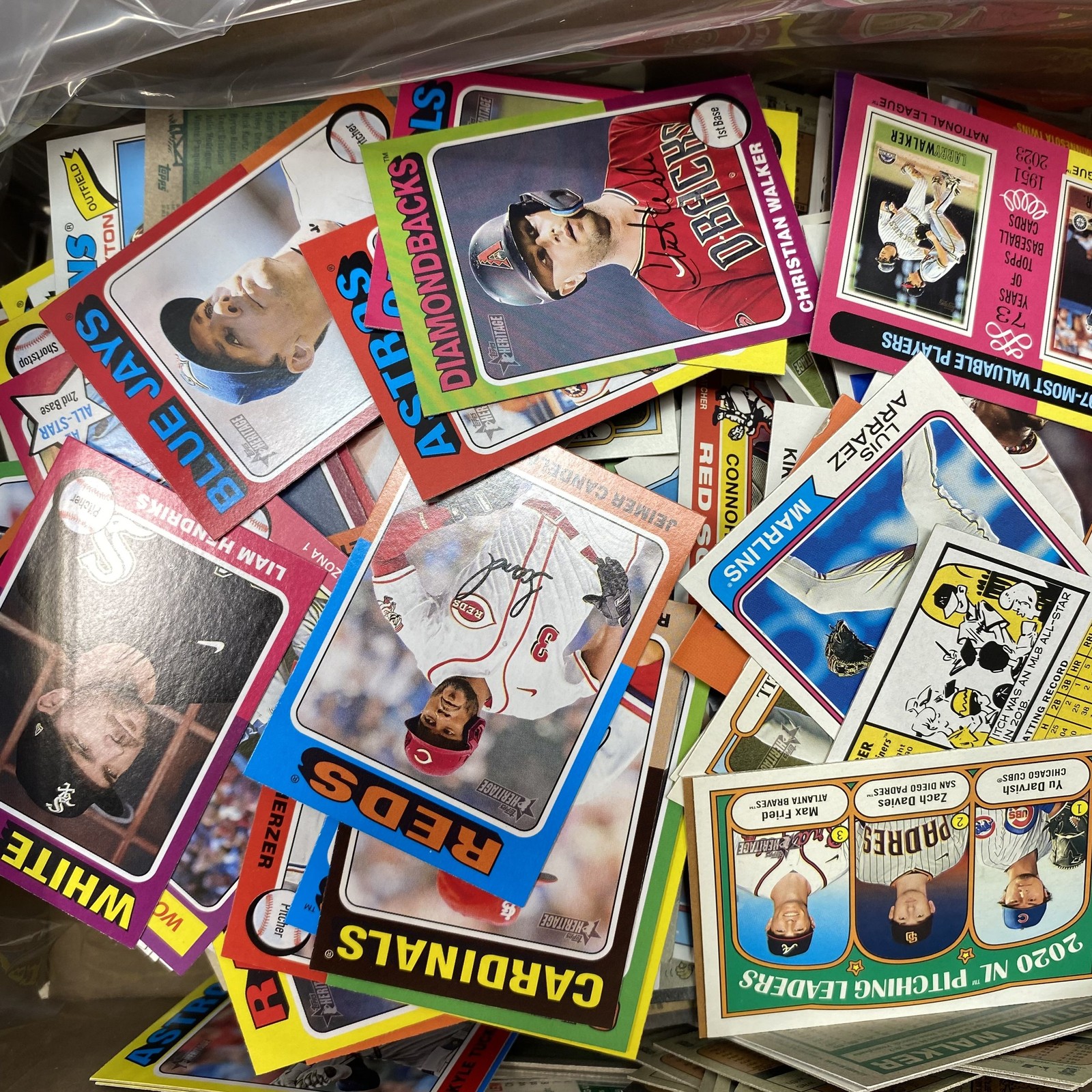 Baseball Card Lot Modern 2020s Topps Heritage Mixed 4.2 Lbs See Photos