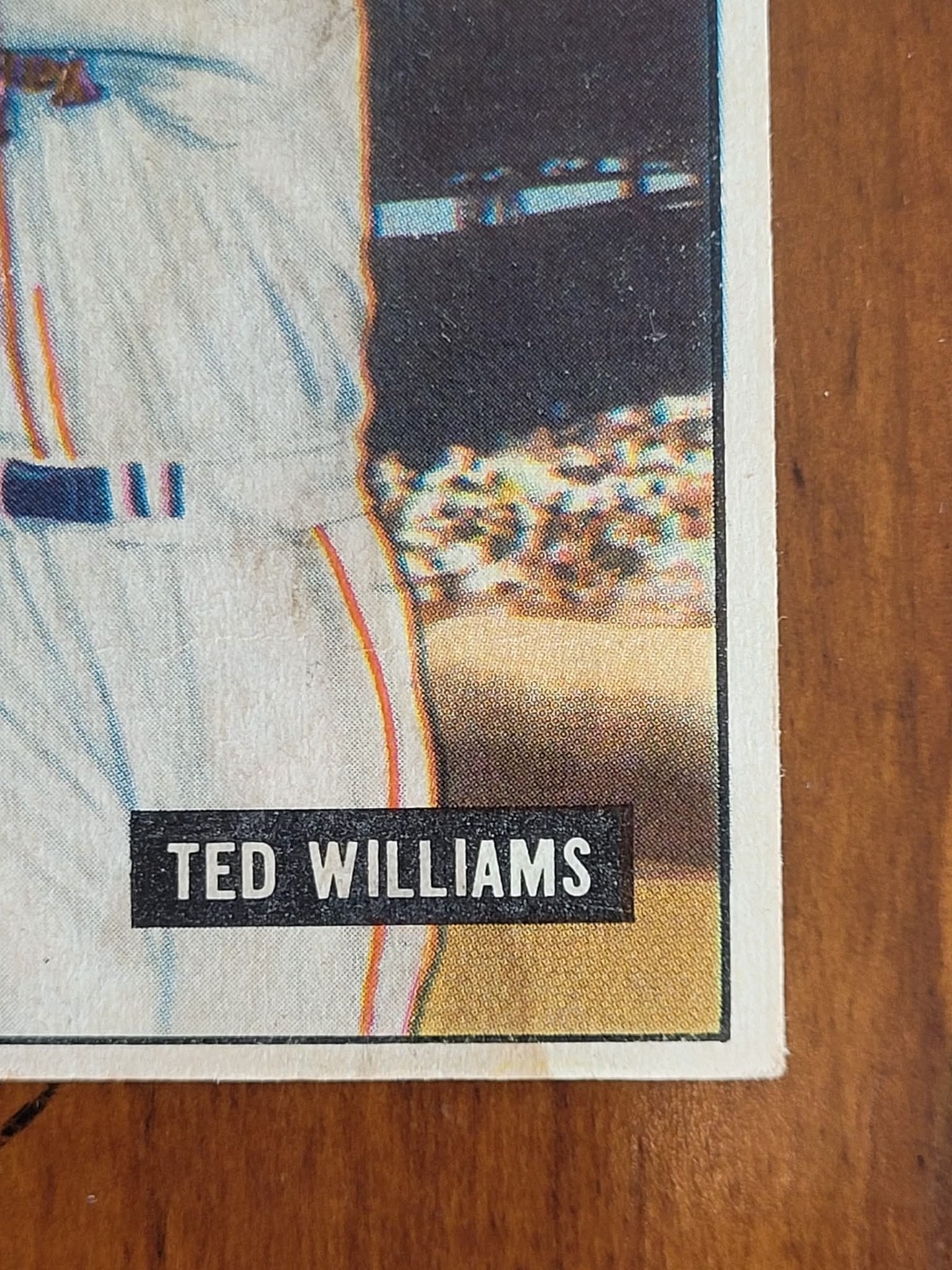 1951 Bowman Ted Williams #165 ~ Red Sox Boston HOF Rare Card
