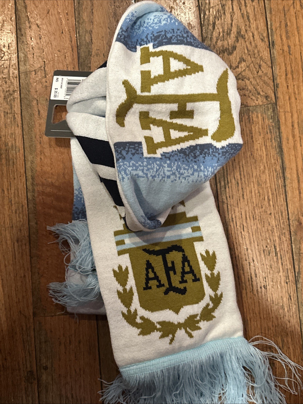 Brand New adidas Argentina 2026 Soccer Scarf KE1385 Icey Blue White
