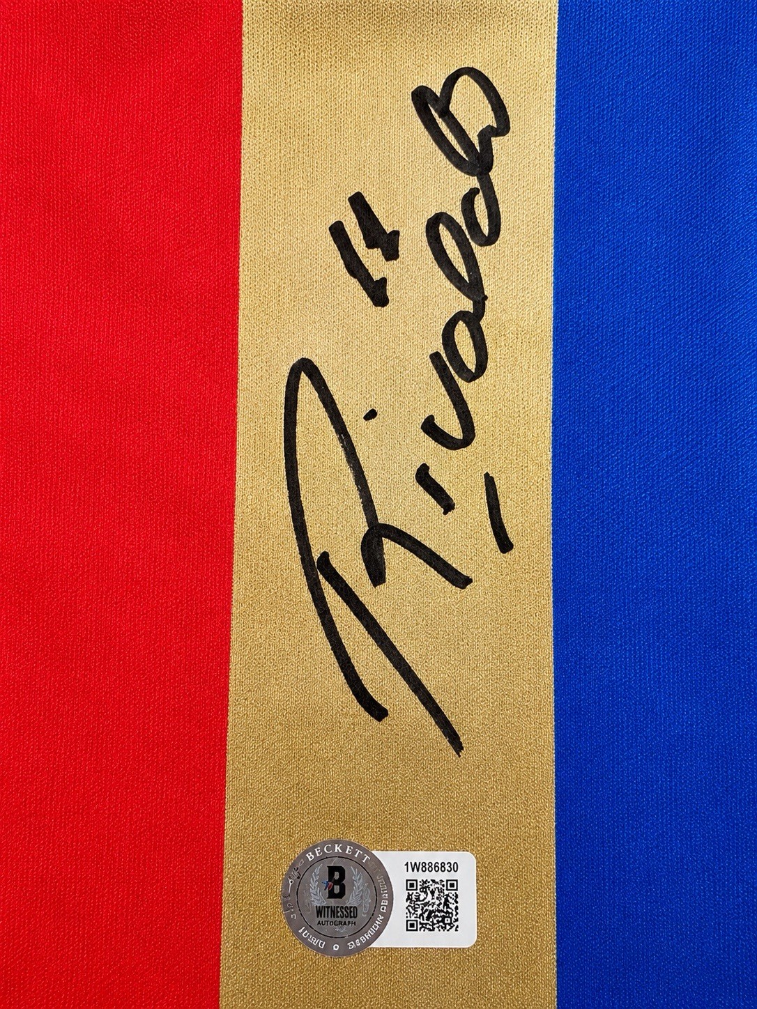 Rivaldo FC Barcelona Signed Nike Jersey (Beckett Hologram COA)