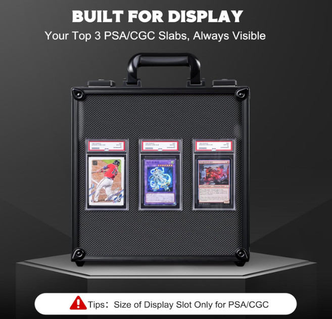 Graded Card Storage Box, Trading Card Storage Case Holds 140+ Graded Cards