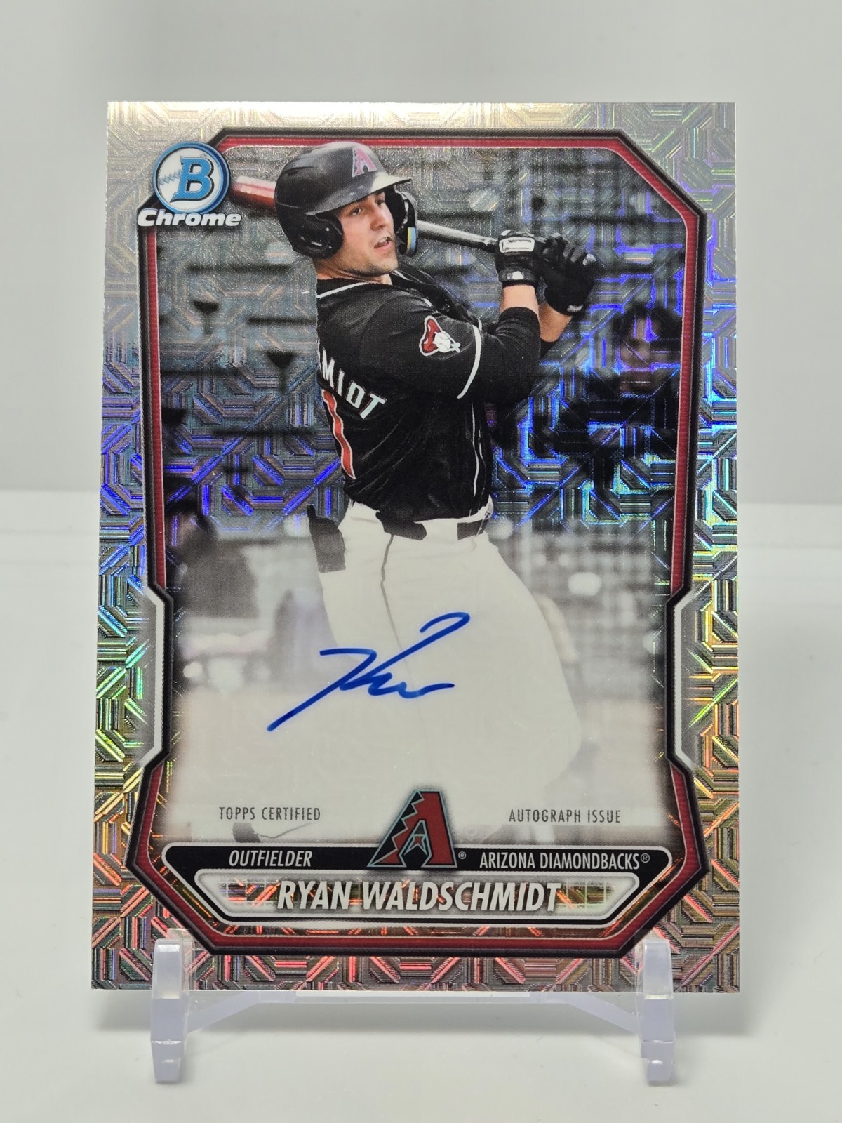 2026 Bowman Chrome Ryan Waldschmidt Auto Mojo Refractor #BMA-RW Prospect ON CARD