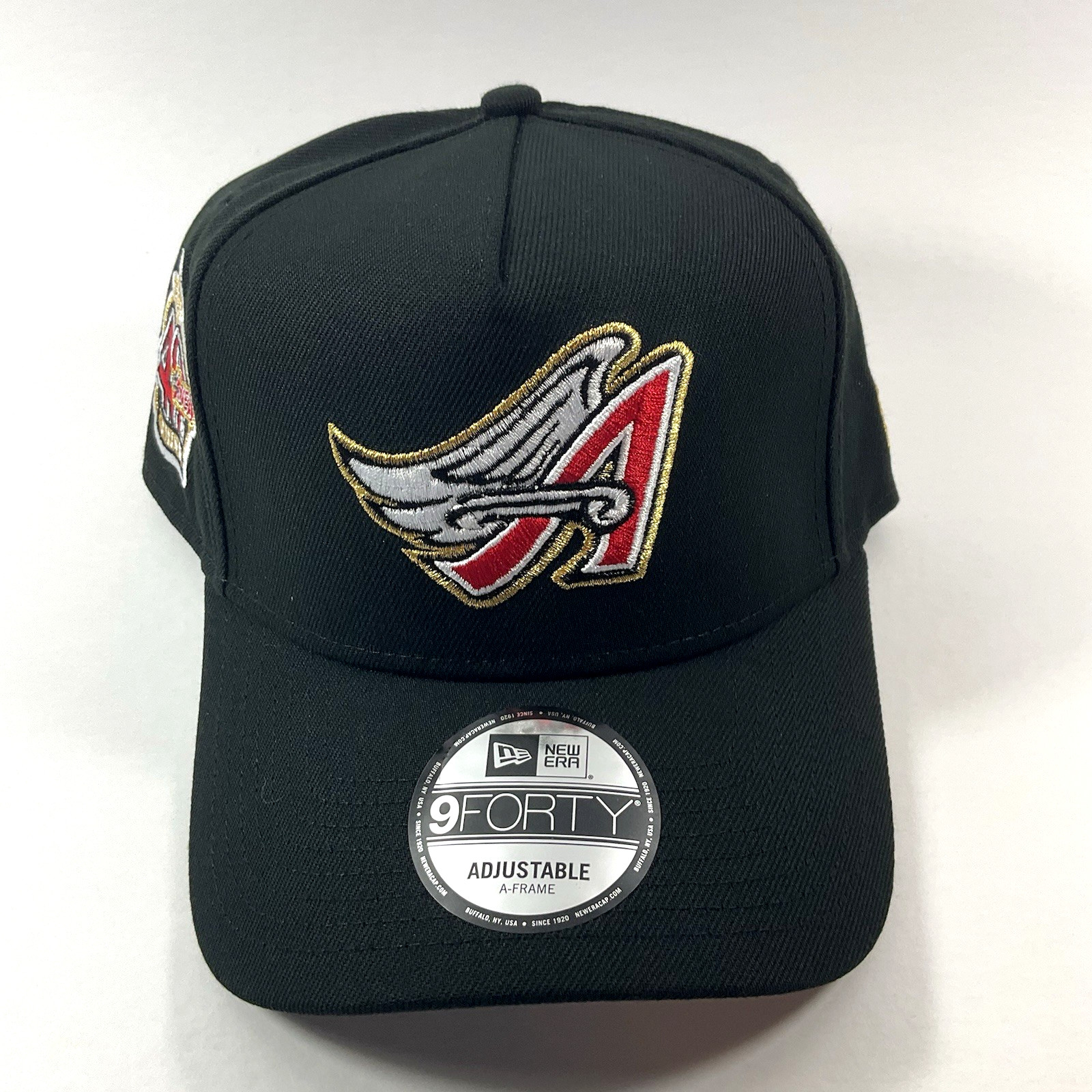 New Era Anaheim Angels Exclusive Black Gold 9FORTY A-Frame Snapback Hat Cap