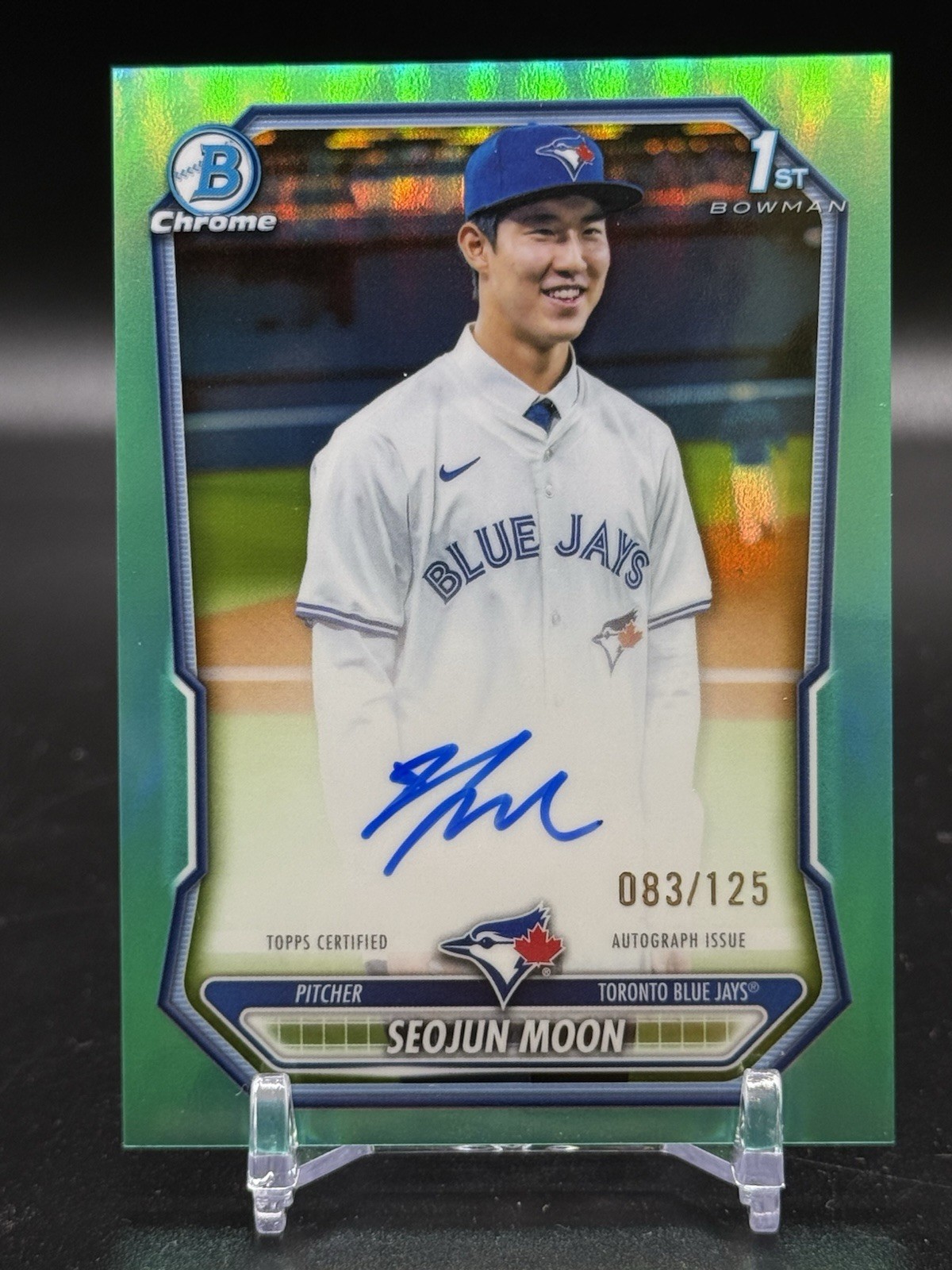 2026 Bowman Chrome Seojun Moon 1st Aqua Refractor Auto /125 Blue Jays CLEAN! 🧼
