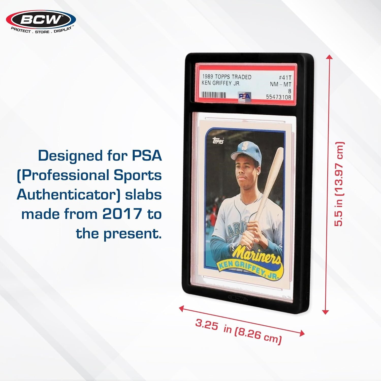 BCW Graded Card Bumper For PSA Certified Slab Black 6 Silicone Egde Protection