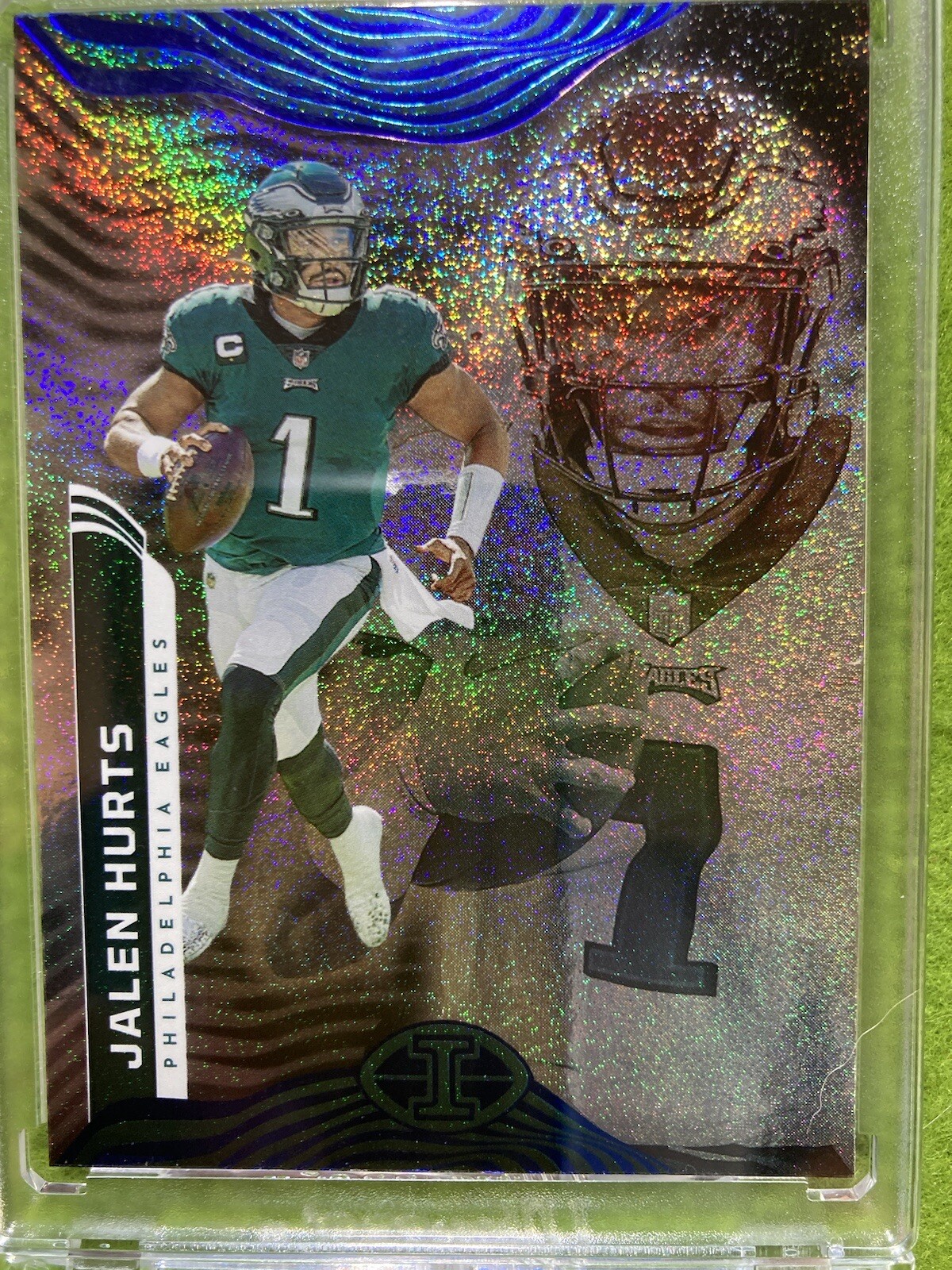 Jalen Hurts WHITE SPARKLE PRIZM DOTS CARD 2022 JALEN HURTS Illusions EAGLES SP