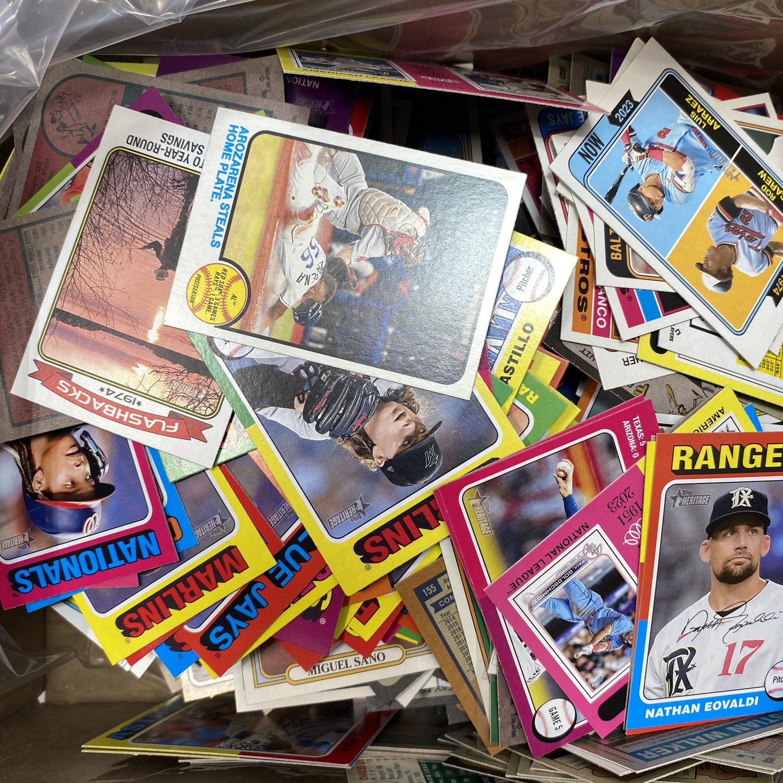 Baseball Card Lot Modern 2020s Topps Heritage Mixed 4.2 Lbs See Photos