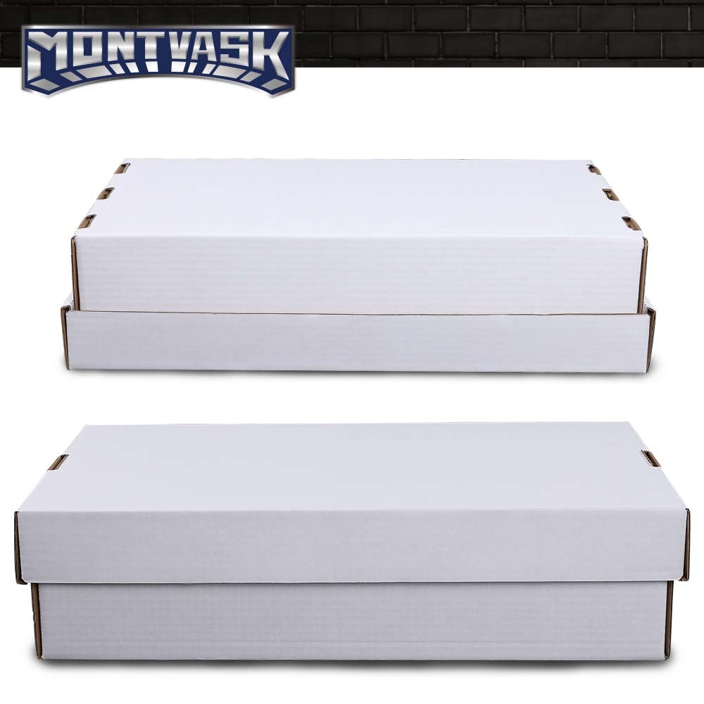 2Pcs 3000 Count Super Shoe Cardboard Trading/Gaming Card Storage Boxes NEW