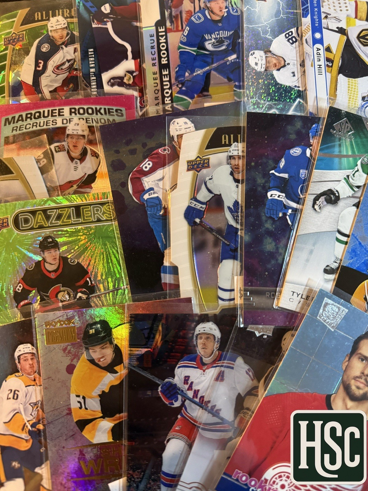 Hockey – 100 Card Lot – Rookies, Parallels, Memorabilia, Autos, Numbered