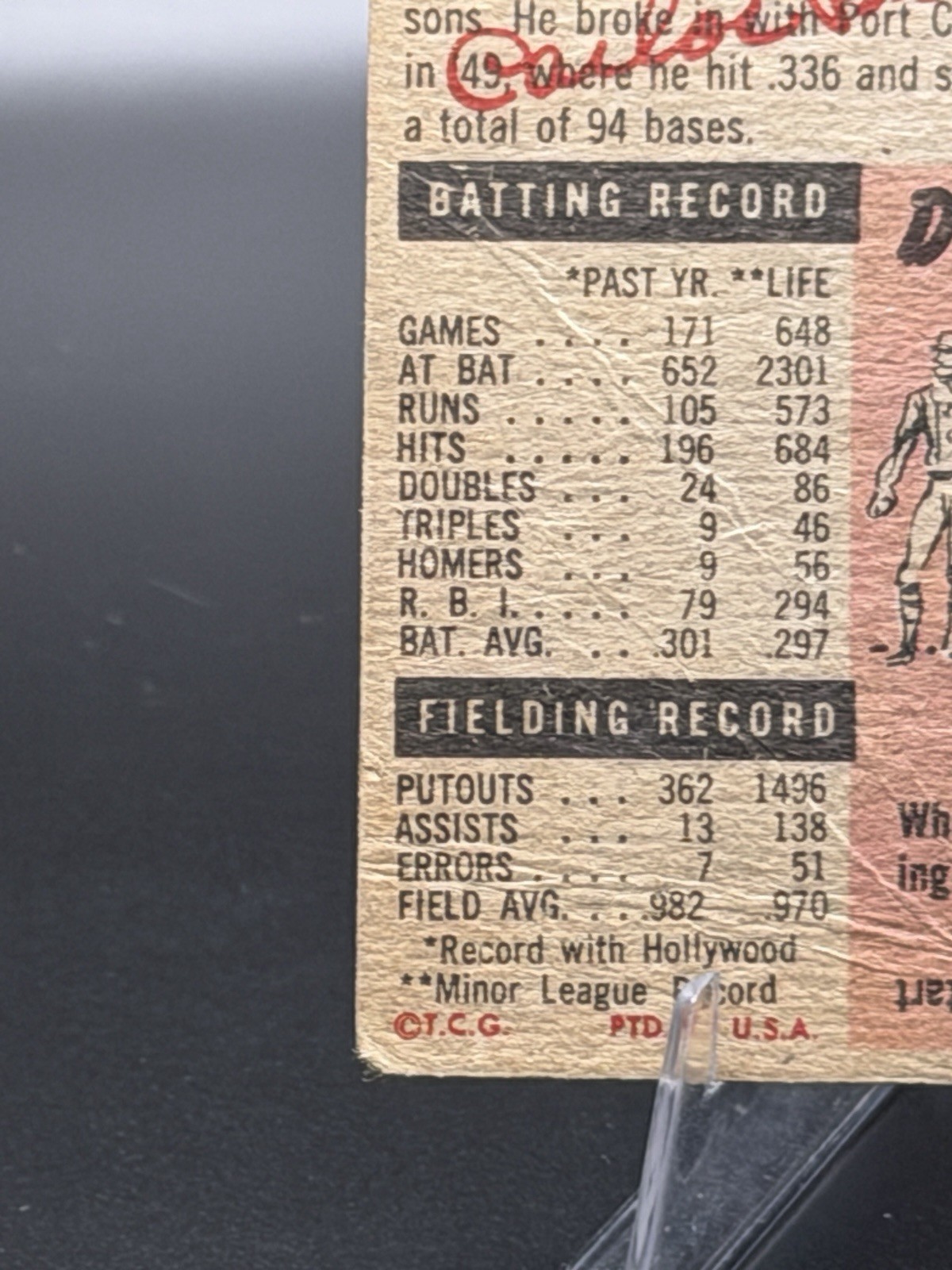 Topps 1953 Topps #243 Carlos Bernier Pittsburgh Pirates RC High # Card Filler