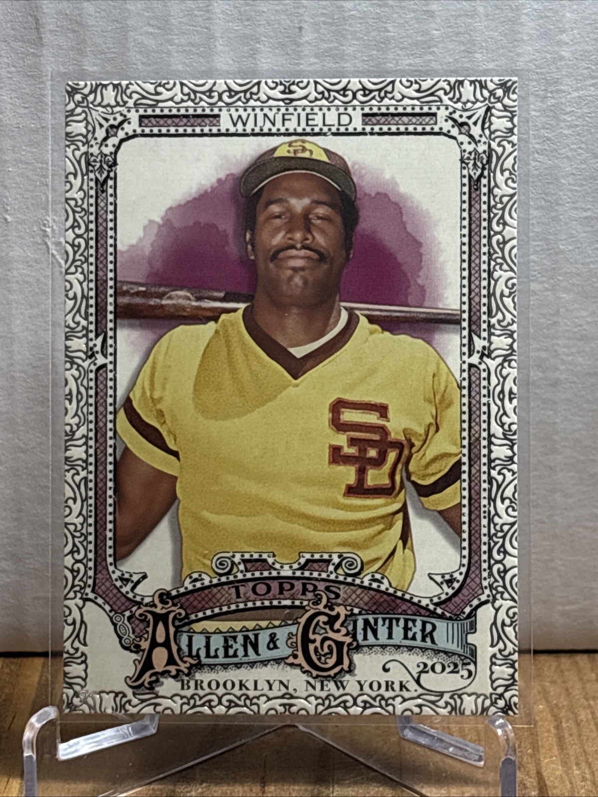 2025 Topps Allen & Ginter – Dave Winfield #151 Silver Foil Filagree Padres
