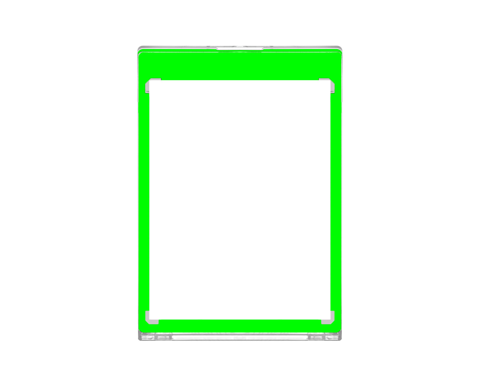 CF Magnetic Card Holder One Touch Case NEON GREEN BORDER – 35PT-260PT Sizes