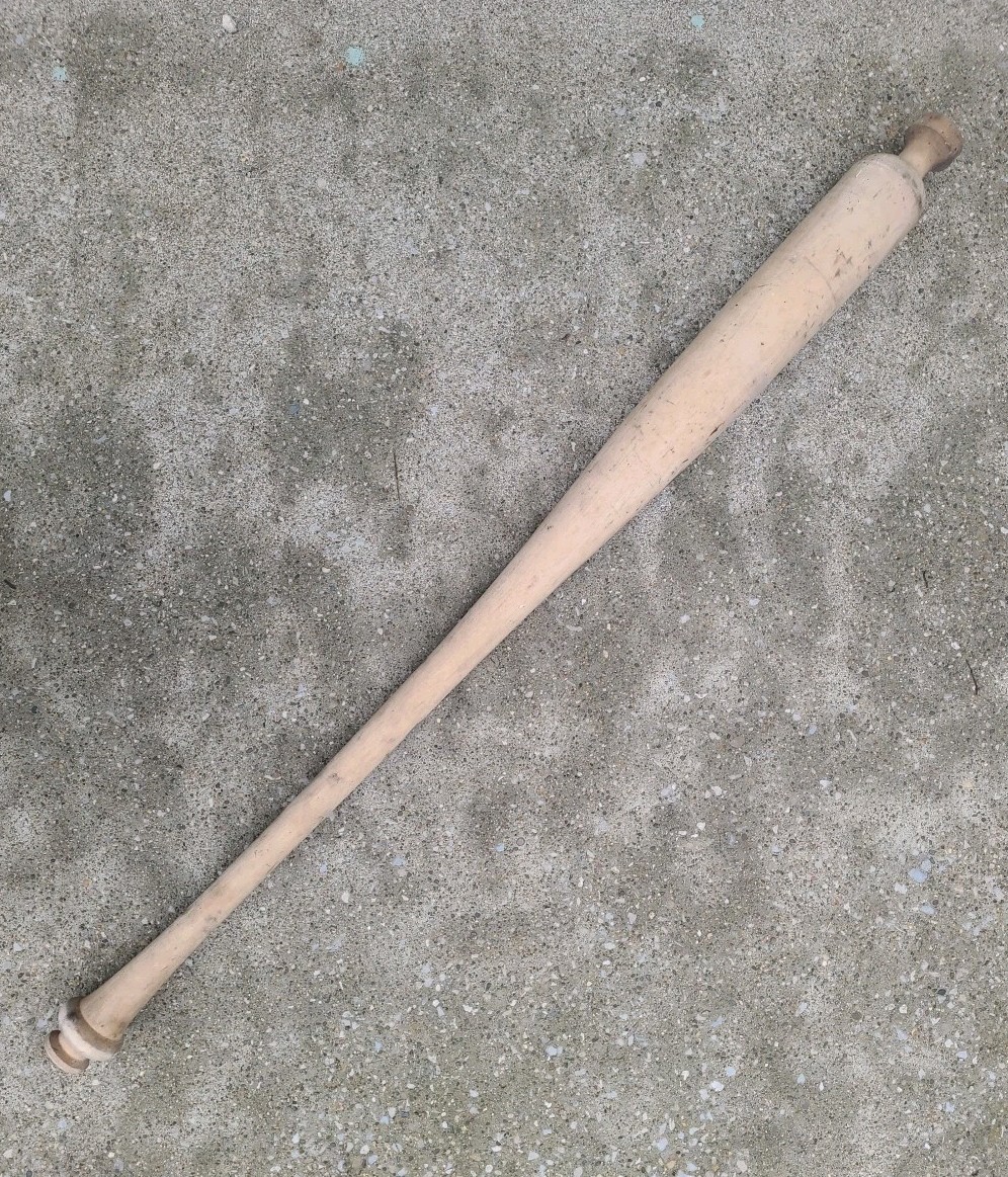 Unfinished Louisville KY Slugger Wooden Baseball Bat Set Up Pro Stock Warped Bat