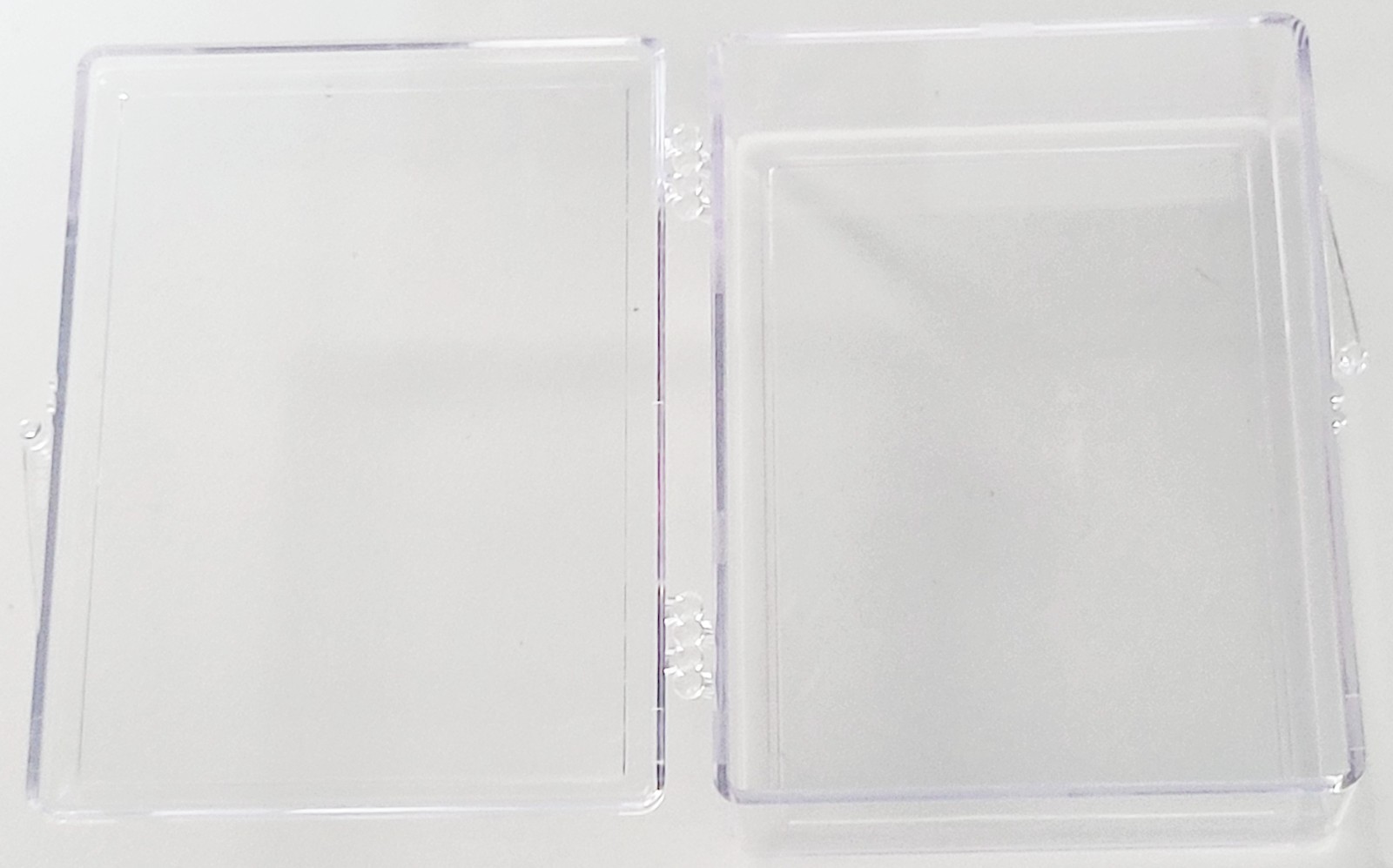 2 Ultra Pro 50 Count Clear Hinged Card Storage Boxes Case Holder Sports Trading