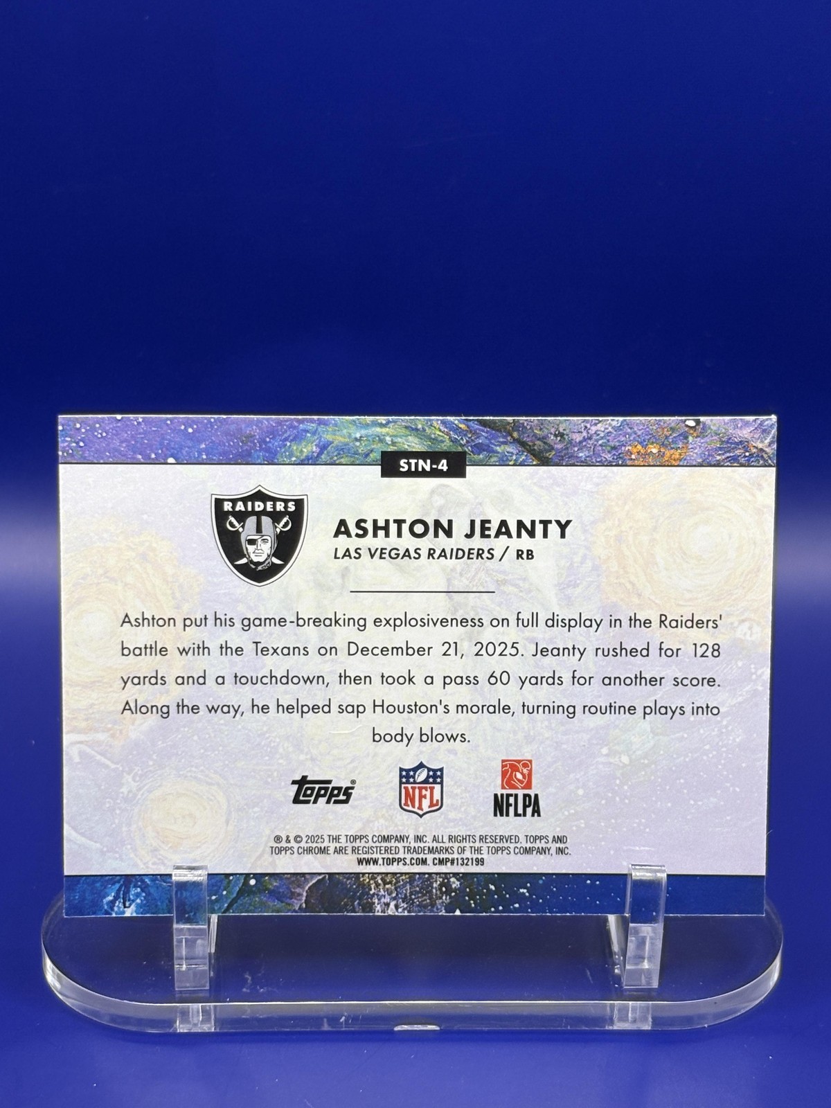 2025 Topps Chrome Cosmic #STN-4 Ashton Jeanty Stars in the Night