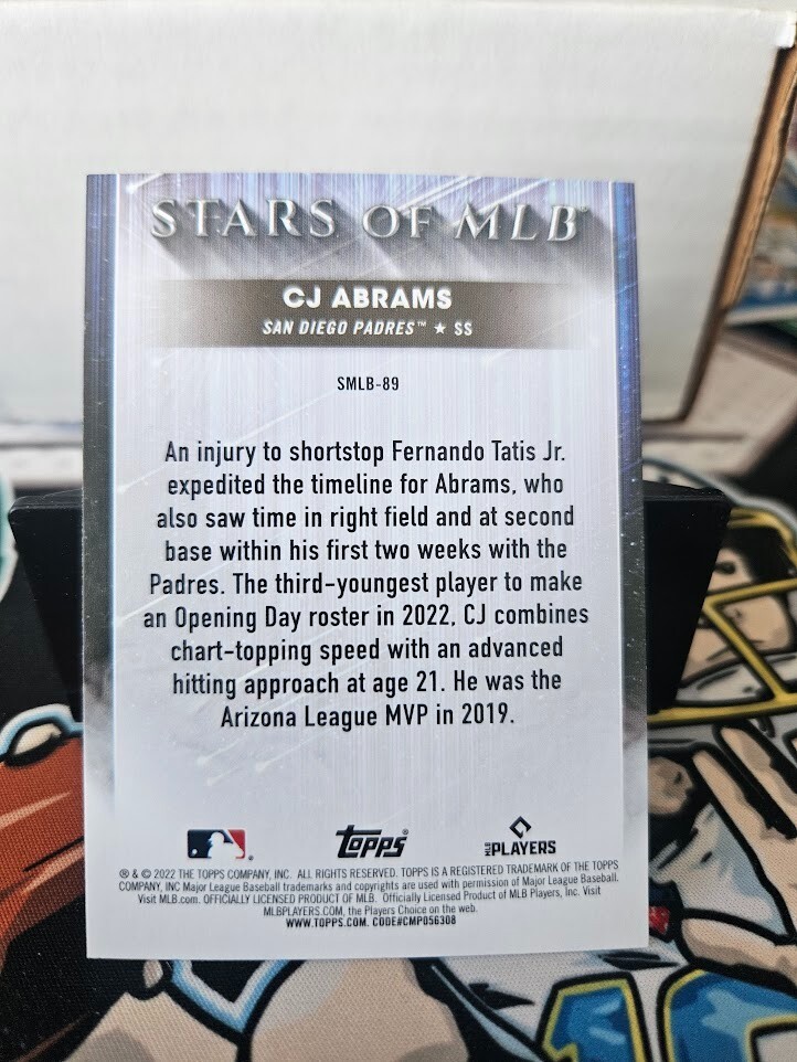 2022 Topps Chrome Rookie RC CJ Abrams Stars Of The MLB #SMLBC-89
