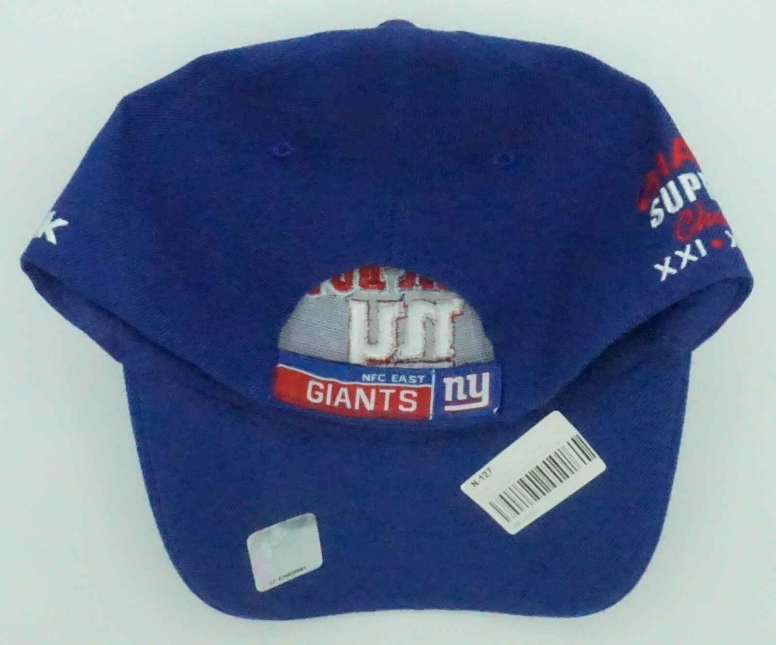 NFL New York Giants Reebok Adult Adjustable Fit 3X Super Bowl Champs Cap Hat NEW