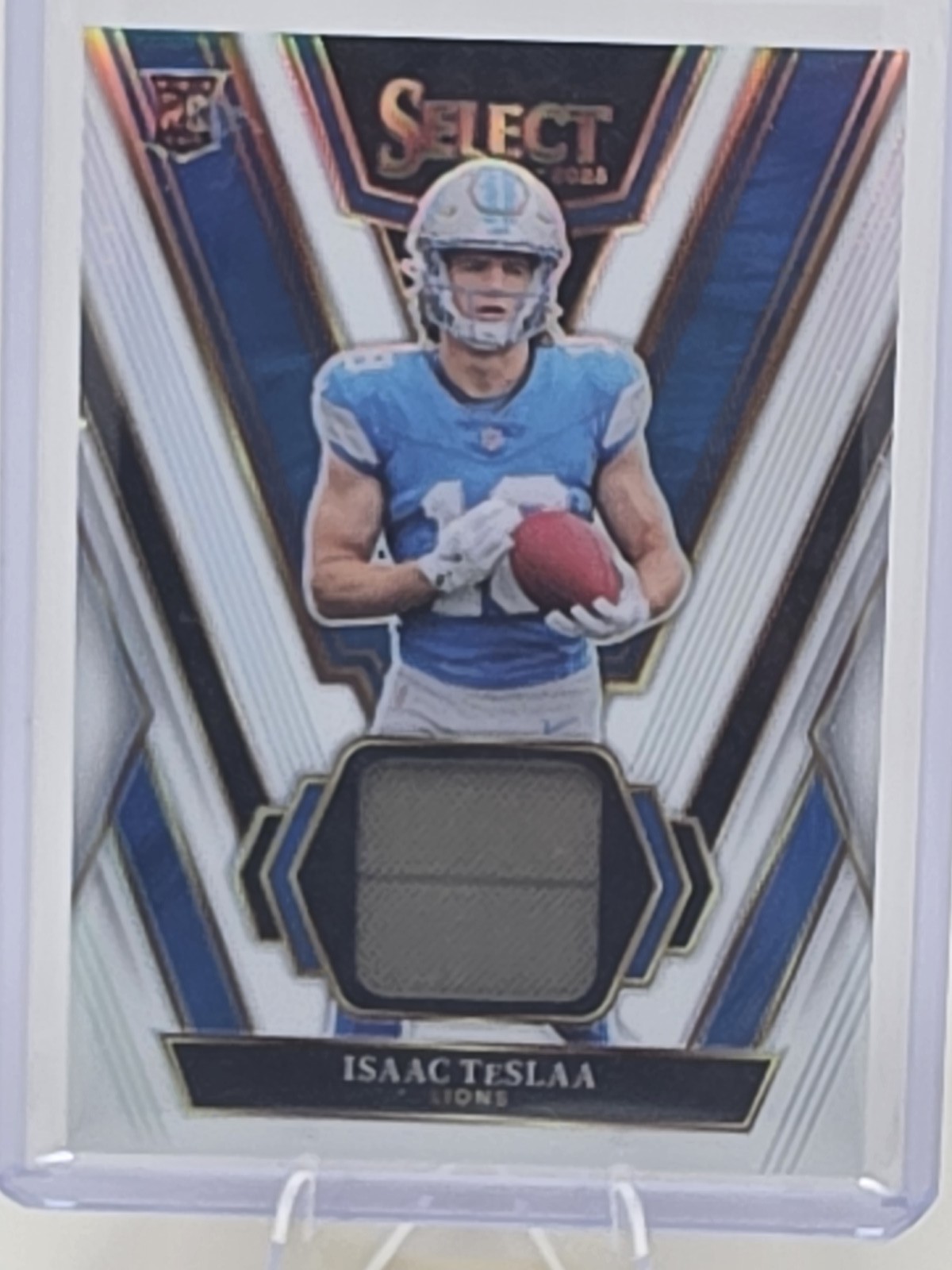 2025 Panini Select #RSW-ITA Isaac TeSlaa Rookie Swatches White Prizm #/99