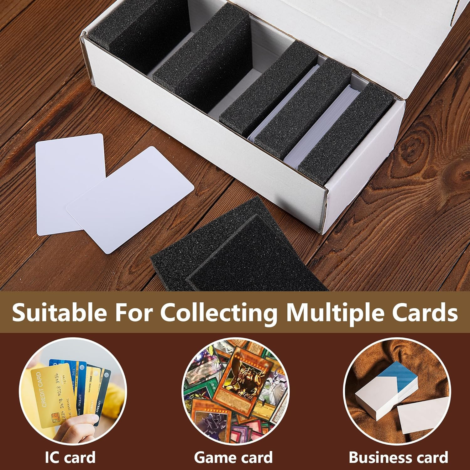 100 Pcs Card Dividers Foam- 40D High Elasticity Sponge Trading Card Dividers- Sh