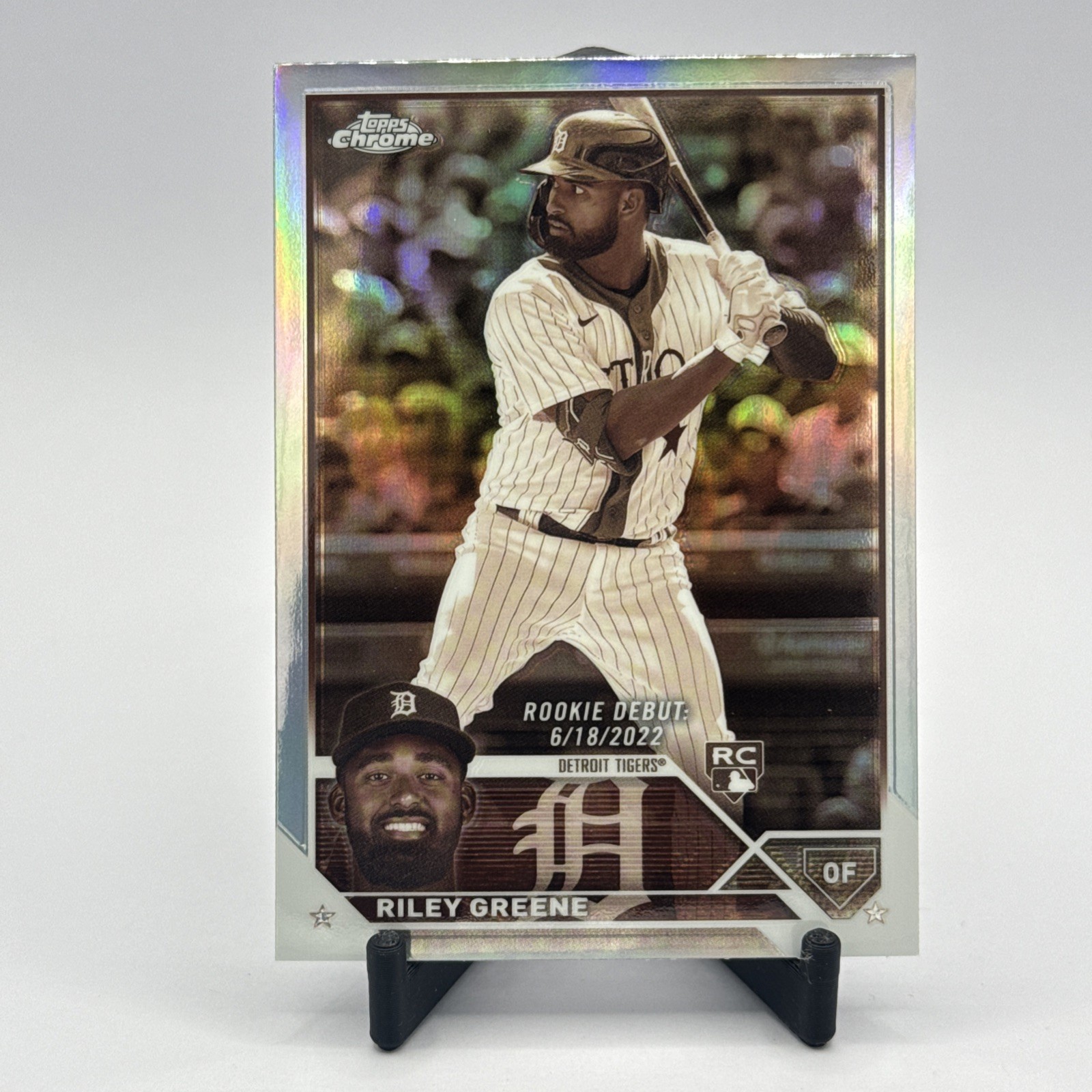 2023 Topps Chrome Update Rookie Debut Riley Greene #USC128 Sepia Refractor (RC)