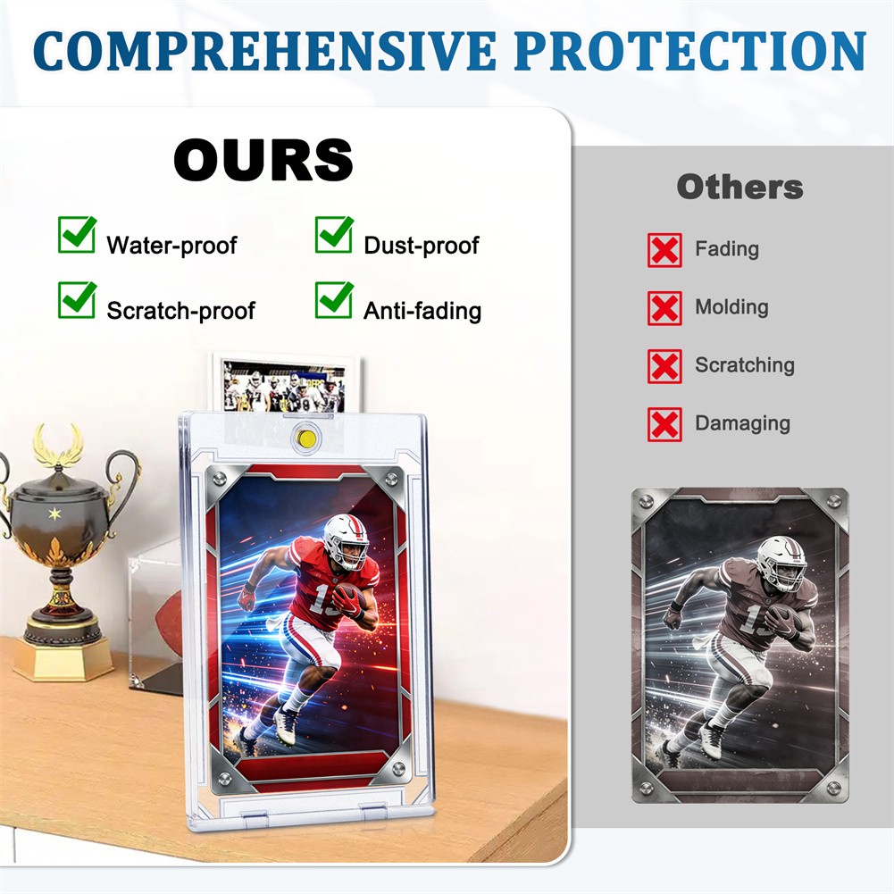 200Pcs/Set 35PT Magnetic Card Holder For Soccer Baseball Trading Case Protector