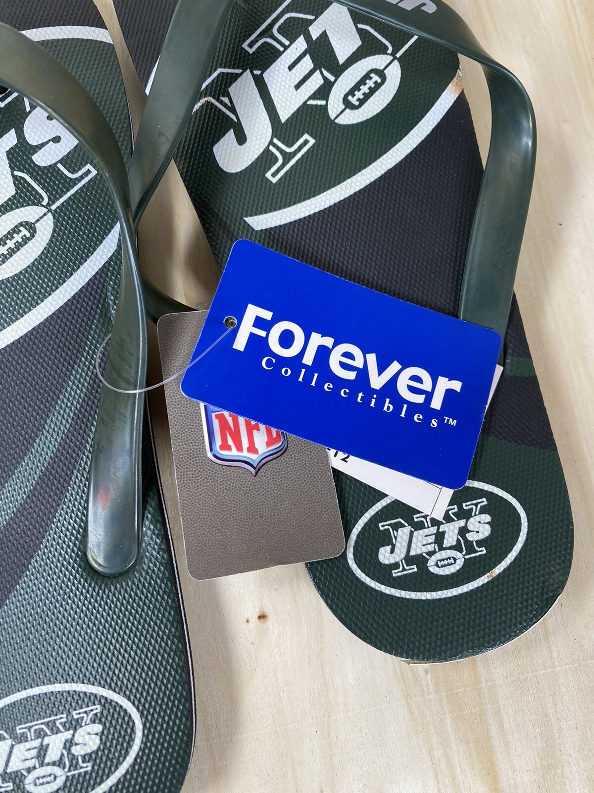 New York Jets NFL Football Flip Flops Team Logo NWT Various Sizes Unisex