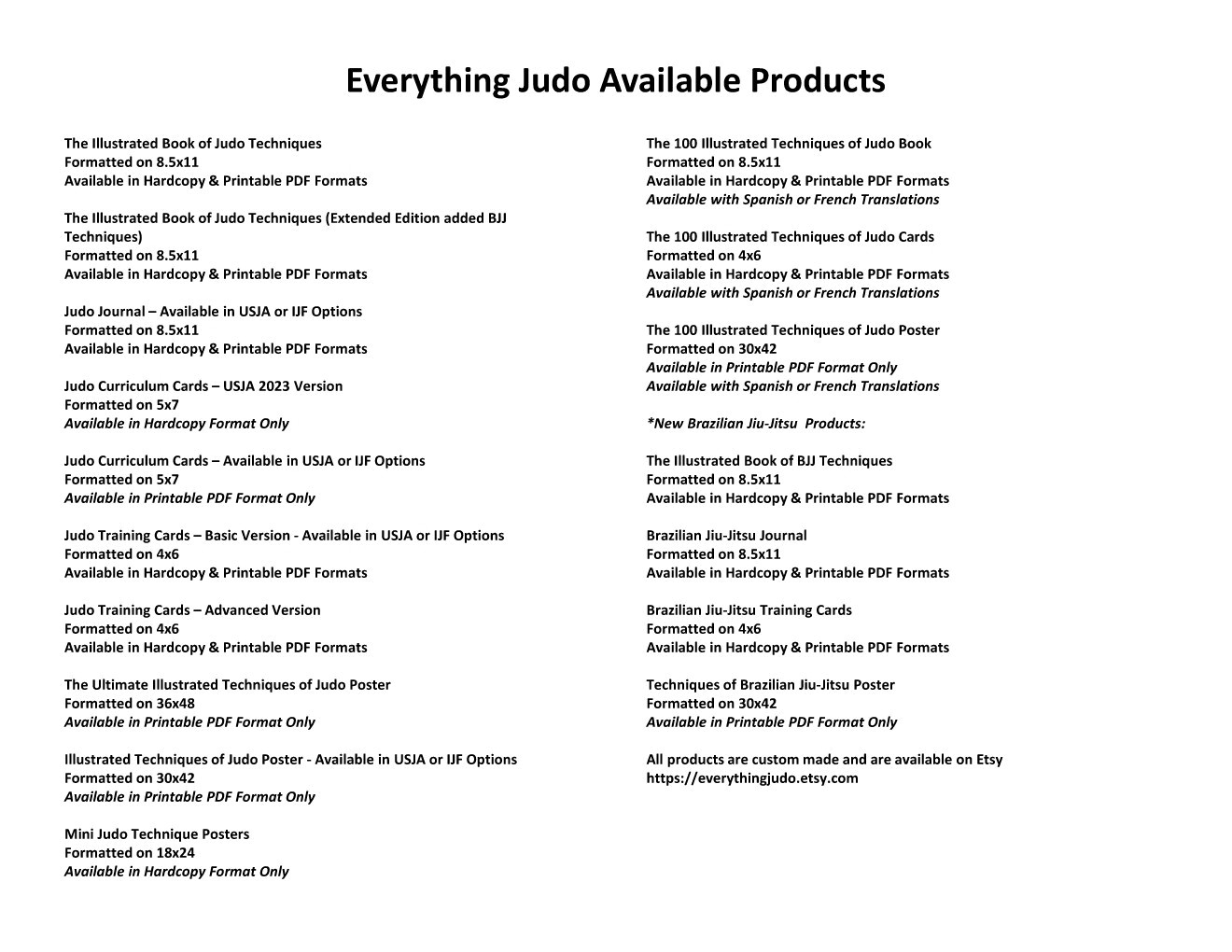 Judo Curriculum Cards – Judo Terminology English and Japanese Terminology