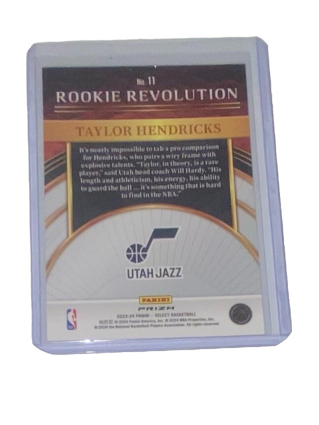 2023-24 Panini Select – Rookie Revolution Green Prizm #11 Taylor Hendricks Preow