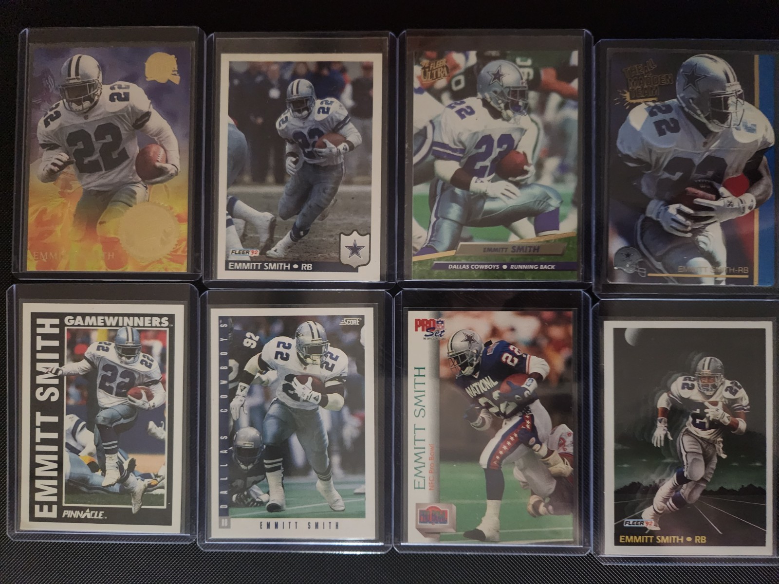 Upper Deck Emmitt Smith Dallas Cowboys NFL Card Lot 32 (1990-1995)
