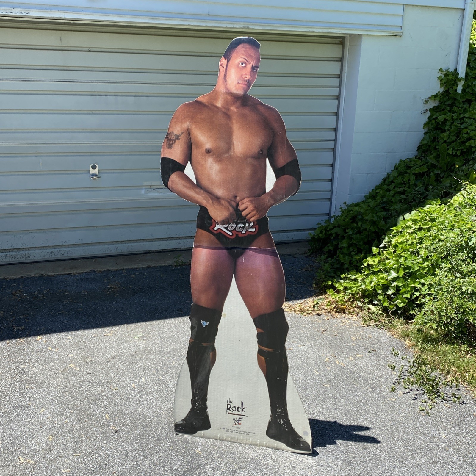 1999 DWAYNE THE ROCK JOHNSON WWE WRESTLING STANDUP STANDEE LIFE SIZE 74″ TALL
